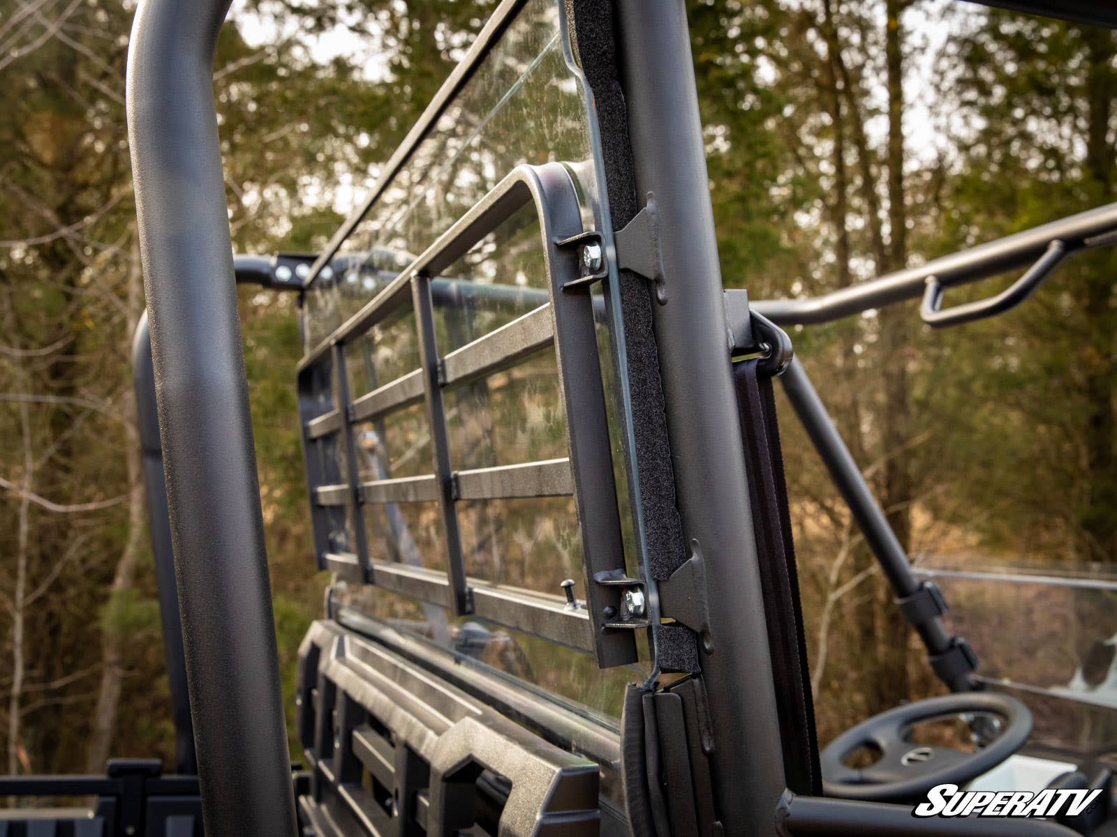 Photo of SuperATV Kawasaki Mule Pro-FX Rear Windshield by SuperATV - Premium Windshields for UTVs / Side by Sides