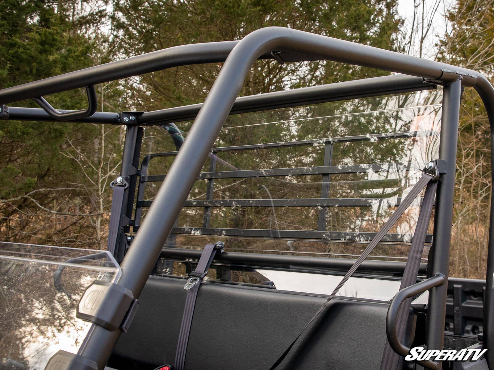 Photo of SuperATV Kawasaki Mule Pro-FX Rear Windshield by SuperATV - Premium Windshields for UTVs / Side by Sides