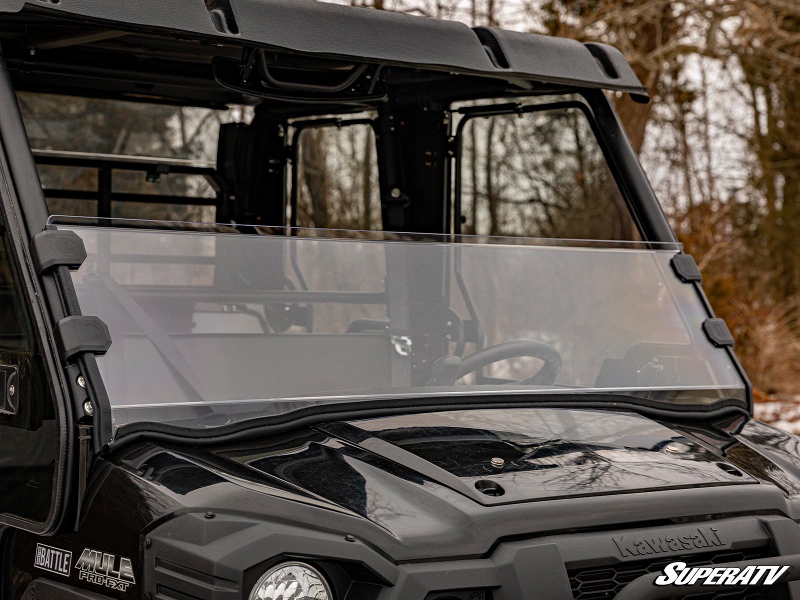 Photo of SuperATV Kawasaki Mule Pro Half Windshield by SuperATV - Premium Windshields for UTVs / Side by Sides