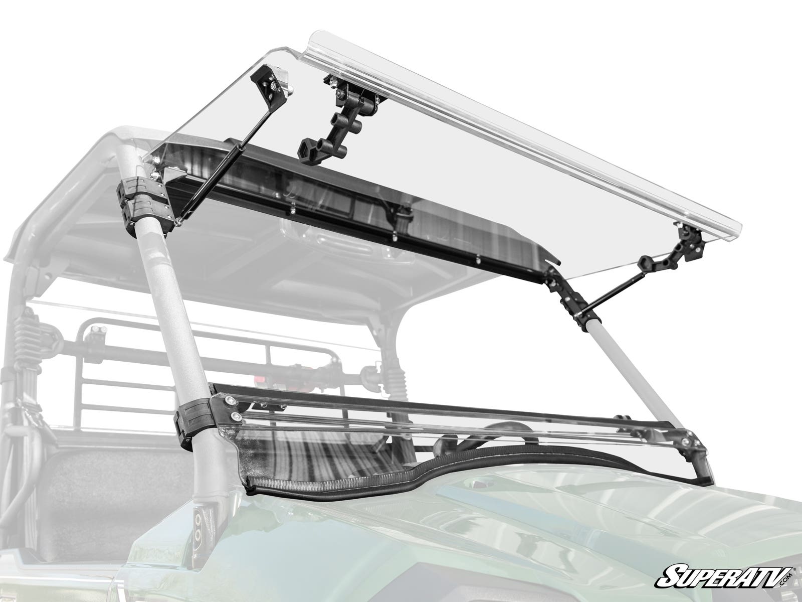 Photo of SuperATV Kawasaki MULE PRO-MX Scratch-Resistant Flip Windshield by SuperATV - Premium Windshields for UTVs / Side by Sides