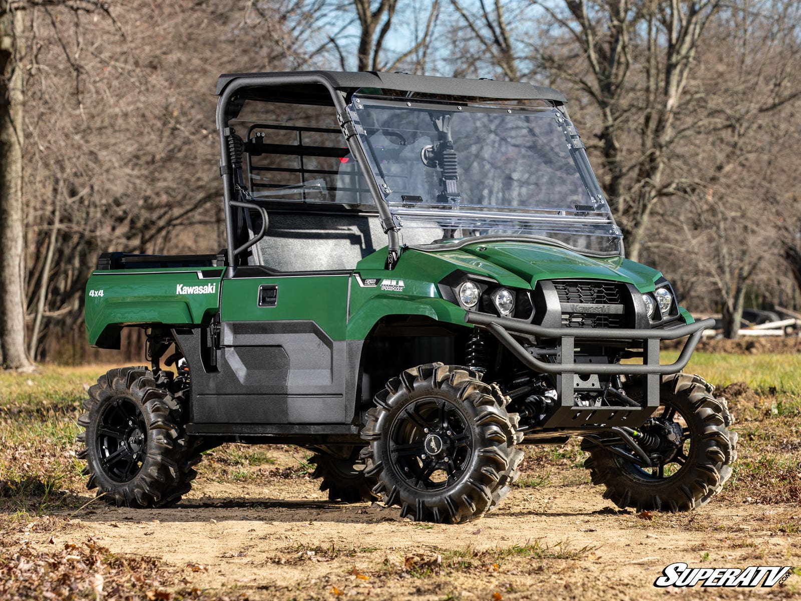 Photo of SuperATV Kawasaki MULE PRO-MX Scratch-Resistant Flip Windshield by SuperATV - Premium Windshields for UTVs / Side by Sides