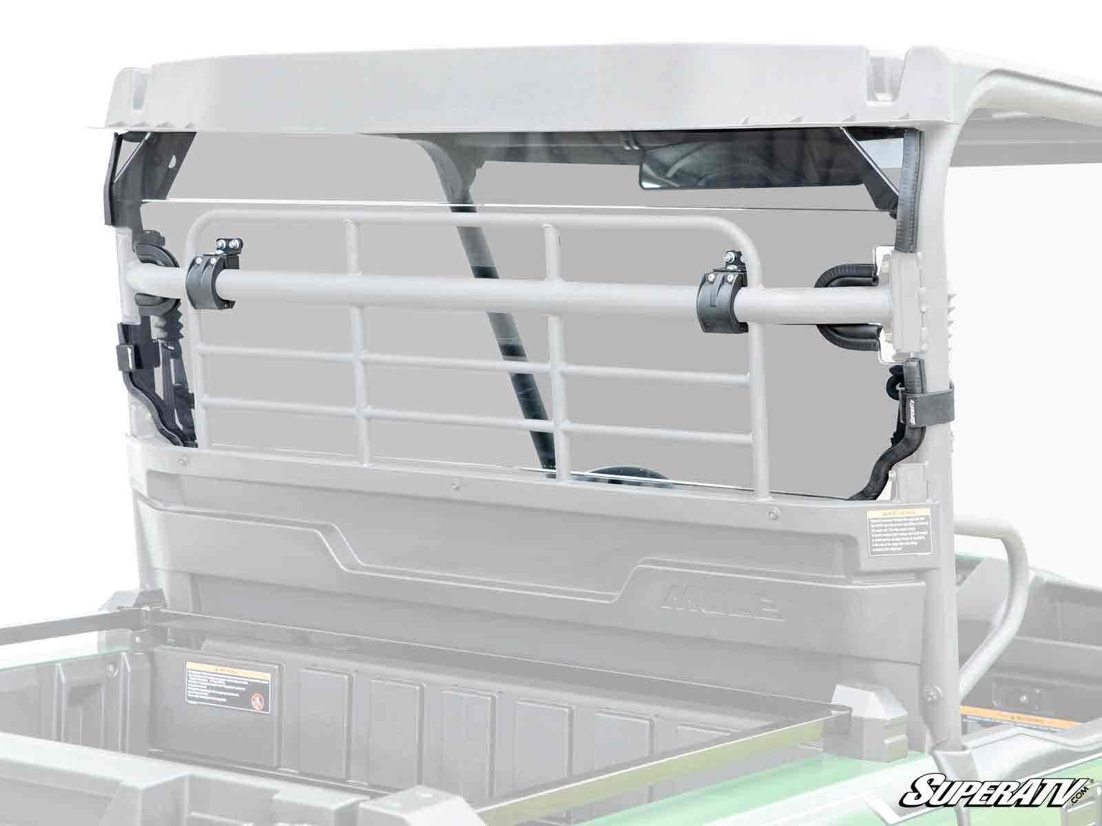 Photo of SuperATV Kawasaki Mule PRO-MX Rear Windshield by SuperATV - Premium Windshields for UTVs / Side by Sides