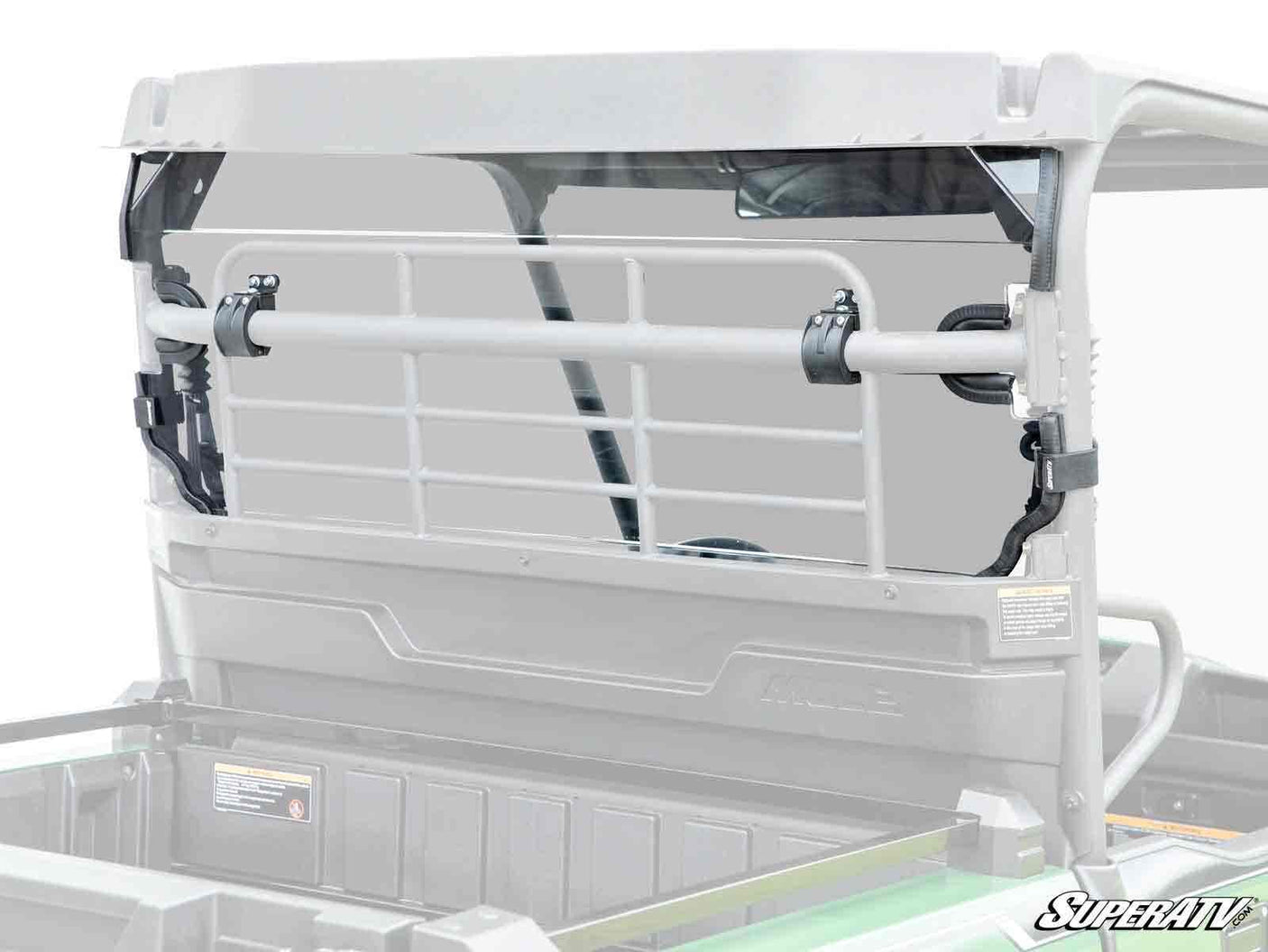 Photo of SuperATV Kawasaki Mule PRO-MX Rear Windshield by SuperATV - Premium Windshields for UTVs / Side by Sides