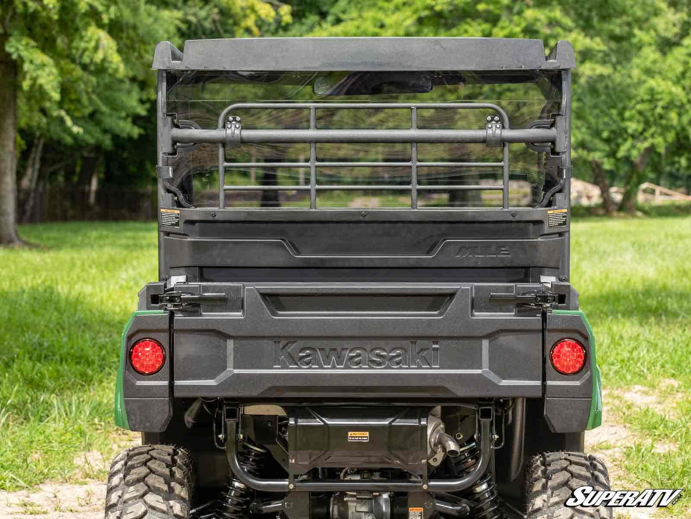Photo of SuperATV Kawasaki Mule PRO-MX Rear Windshield by SuperATV - Premium Windshields for UTVs / Side by Sides