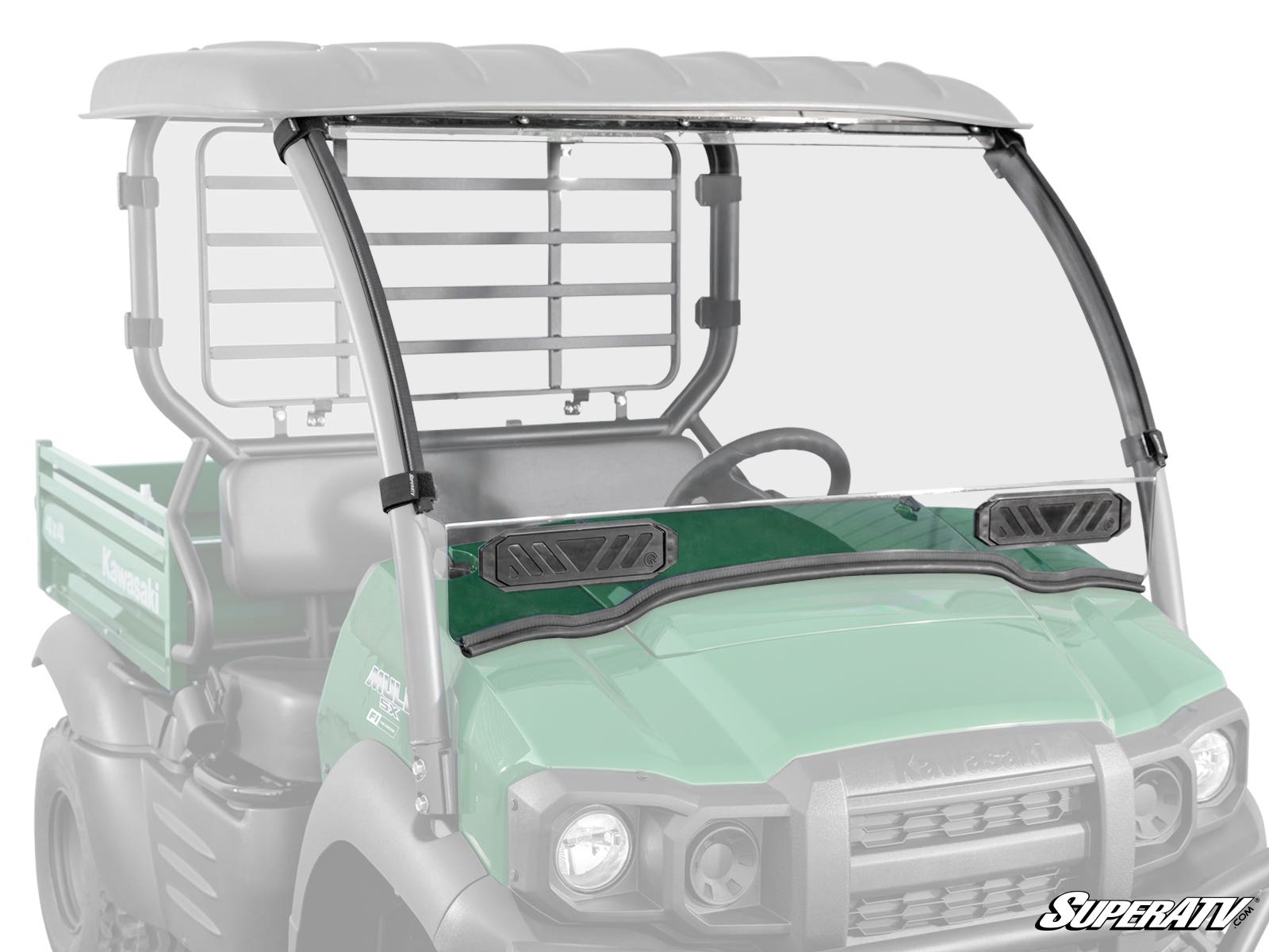 Photo of SuperATV Kawasaki Mule SX Vented Full Windshield by SuperATV - Premium Windshields for UTVs / Side by Sides