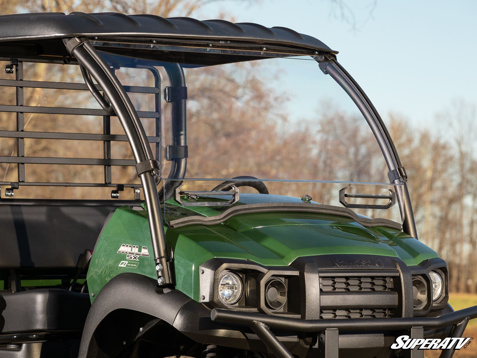 Photo of SuperATV Kawasaki Mule SX Vented Full Windshield by SuperATV - Premium Windshields for UTVs / Side by Sides