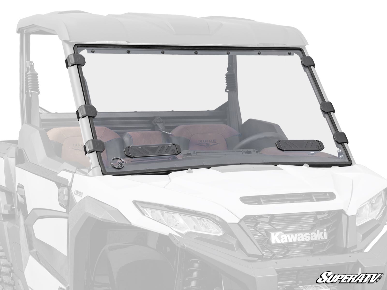 Photo of SuperATV Kawasaki Ridge Scratch-Resistant Vented Full Windshield by SuperATV - Premium Windshields for UTVs / Side by Sides