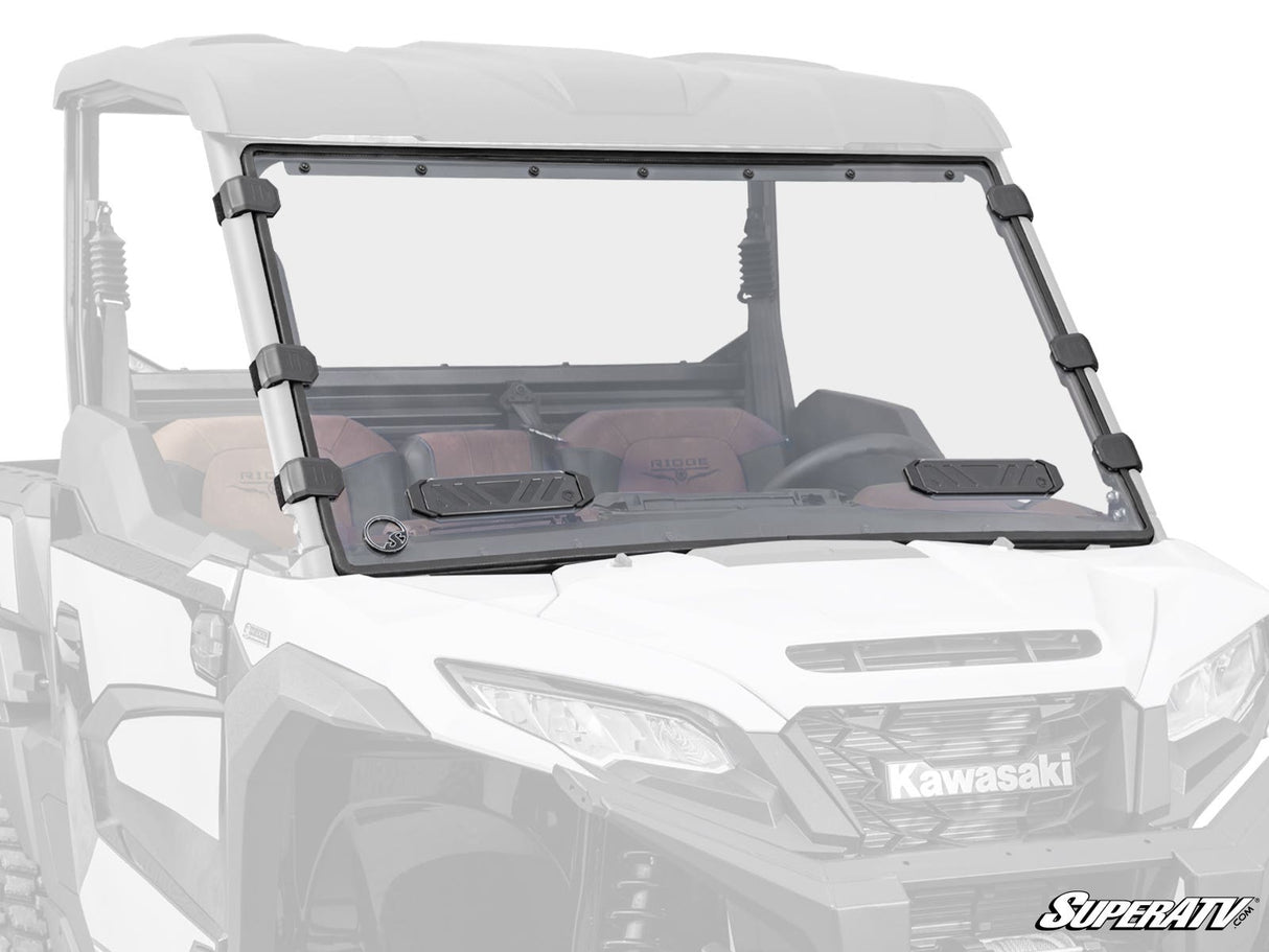 SuperATV Kawasaki Ridge Scratch-Resistant Vented Full Windshield