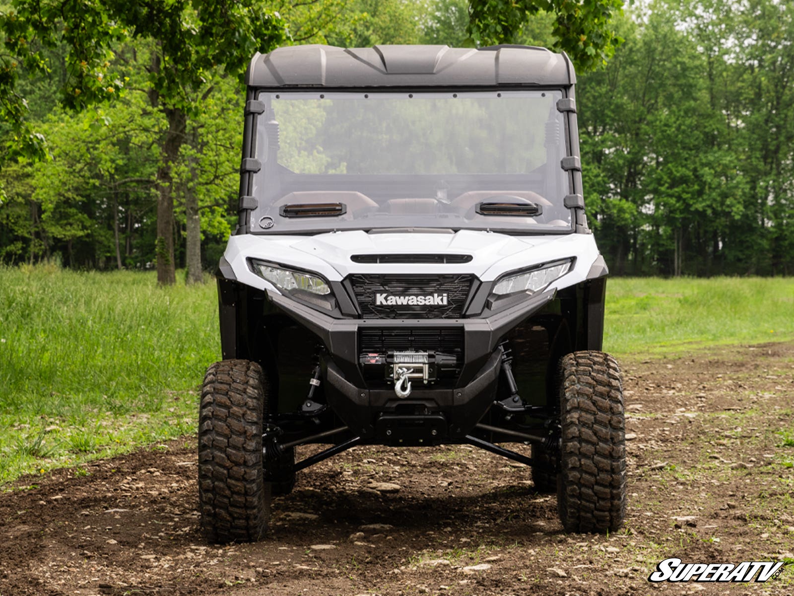 Photo of SuperATV Kawasaki Ridge Scratch-Resistant Vented Full Windshield by SuperATV - Premium Windshields for UTVs / Side by Sides