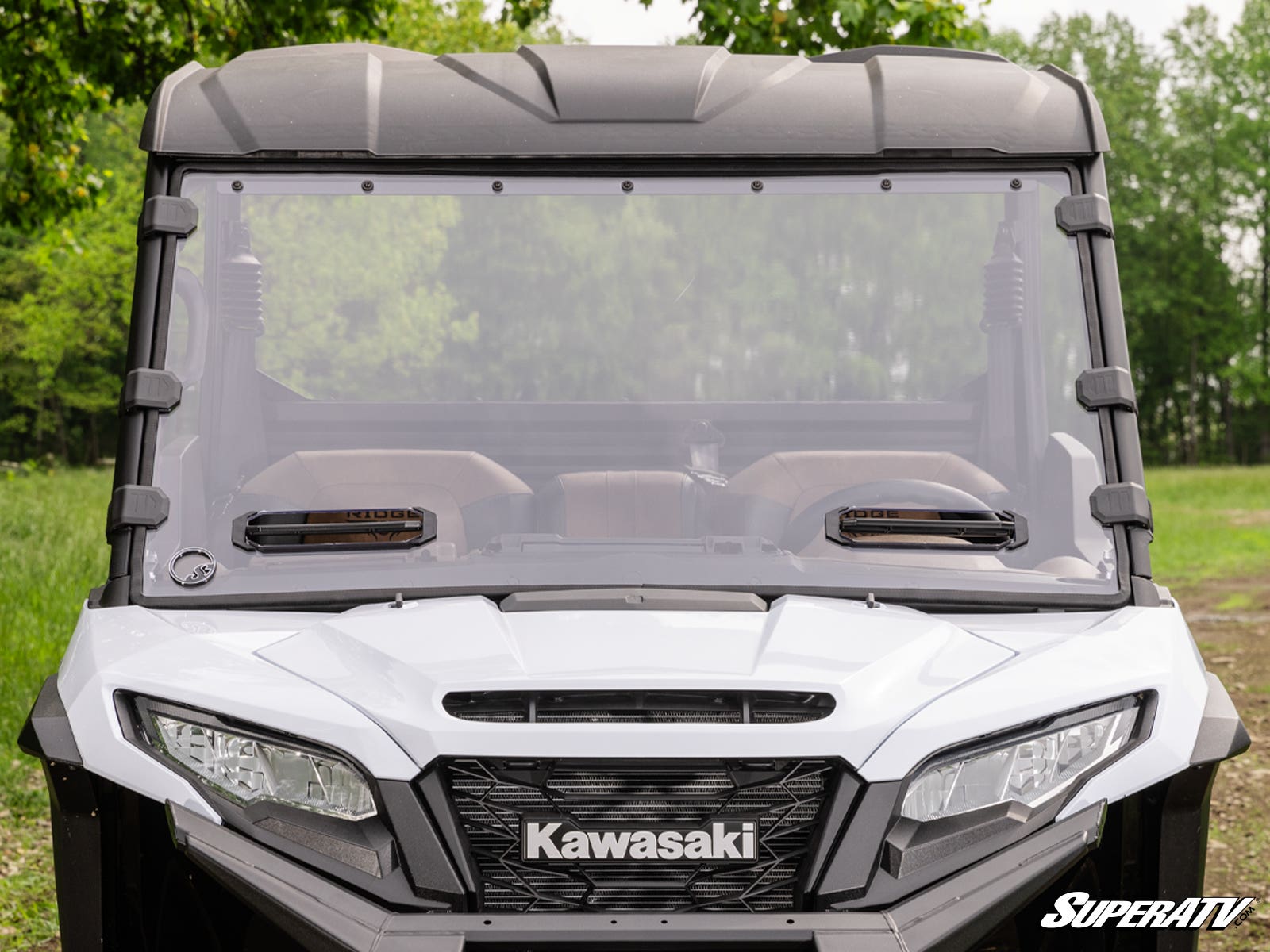Photo of SuperATV Kawasaki Ridge Scratch-Resistant Vented Full Windshield by SuperATV - Premium Windshields for UTVs / Side by Sides