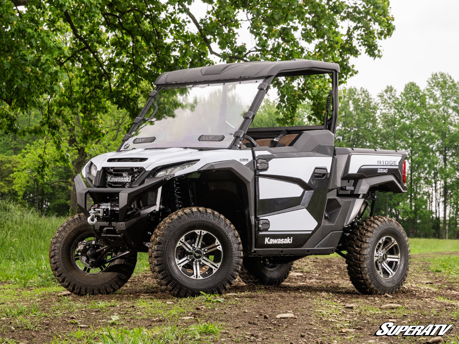 Photo of SuperATV Kawasaki Ridge Scratch-Resistant Vented Full Windshield by SuperATV - Premium Windshields for UTVs / Side by Sides