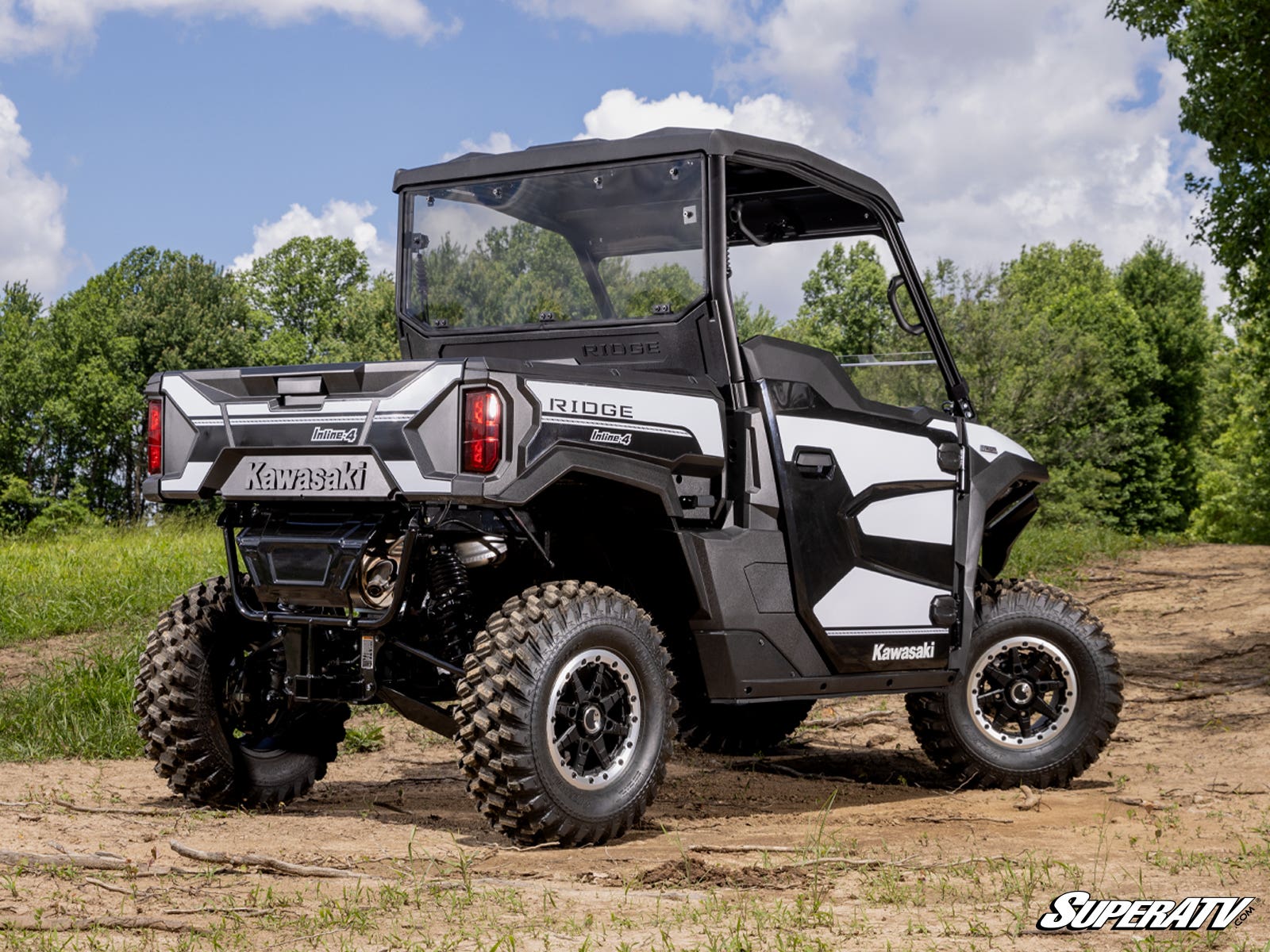 Photo of SuperATV Kawasaki Ridge Rear Windshield by SuperATV - Premium Windshields for UTVs / Side by Sides