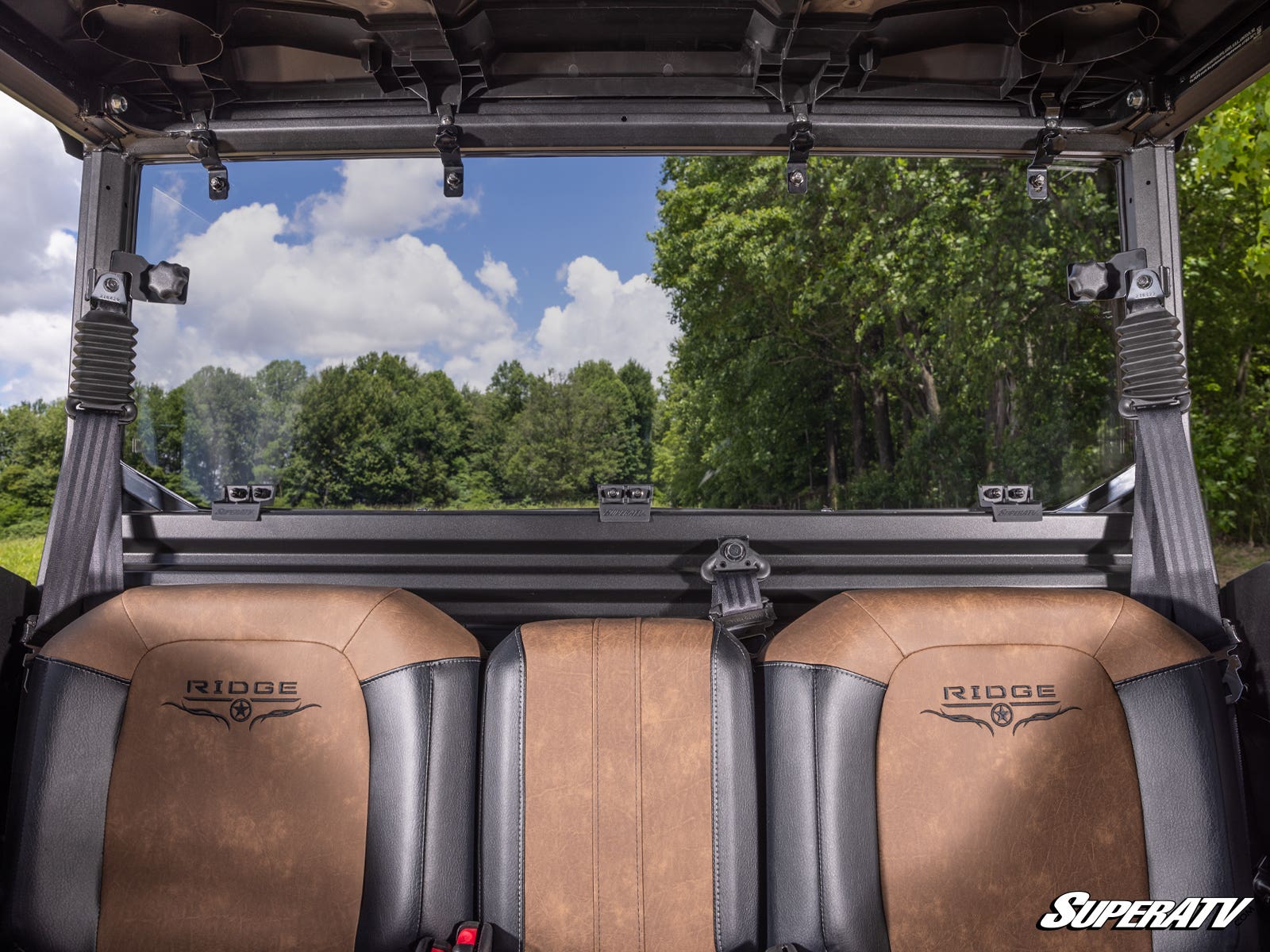 Photo of SuperATV Kawasaki Ridge Rear Windshield by SuperATV - Premium Windshields for UTVs / Side by Sides