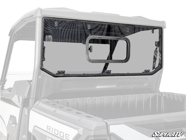 Photo of SuperATV Kawasaki Ridge Sliding Rear Windshield by SuperATV - Premium Windshields for UTVs / Side by Sides