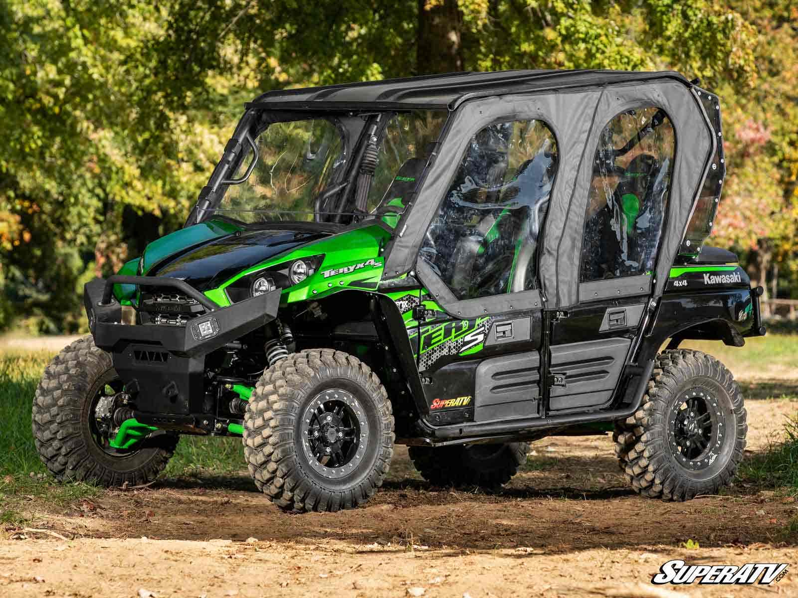 Photo of SuperATV Kawasaki Teryx 4 Primal Soft Cab Enclosure Upper Doors by SuperATV - Premium Cab Enclosures for UTVs / Side by Sides