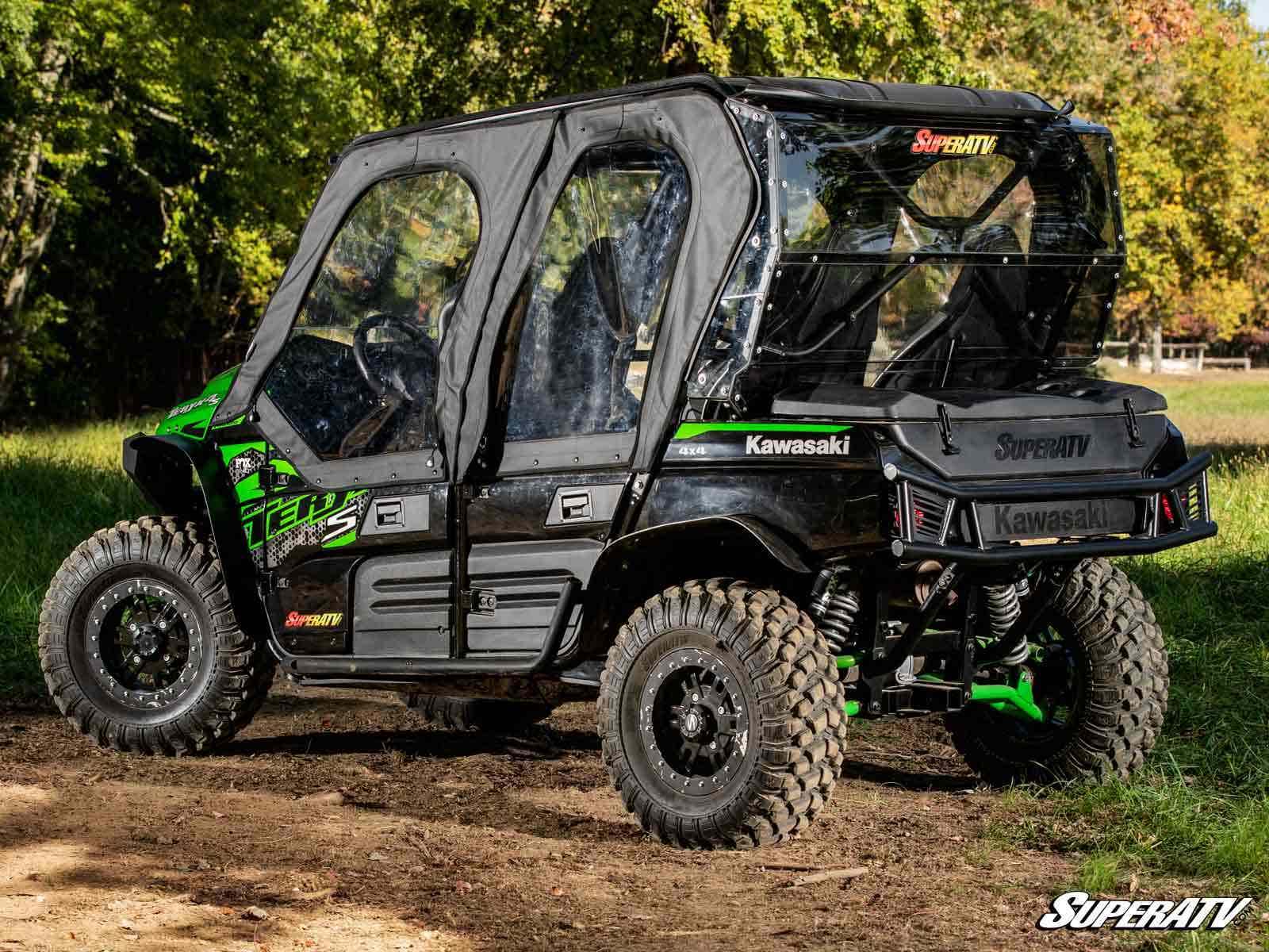 Photo of SuperATV Kawasaki Teryx 4 Primal Soft Cab Enclosure Upper Doors by SuperATV - Premium Cab Enclosures for UTVs / Side by Sides