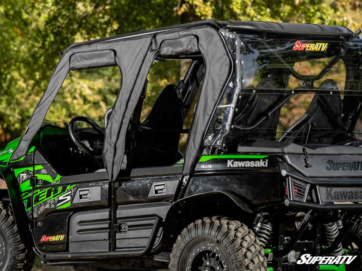 Photo of SuperATV Kawasaki Teryx 4 Primal Soft Cab Enclosure Upper Doors by SuperATV - Premium Cab Enclosures for UTVs / Side by Sides