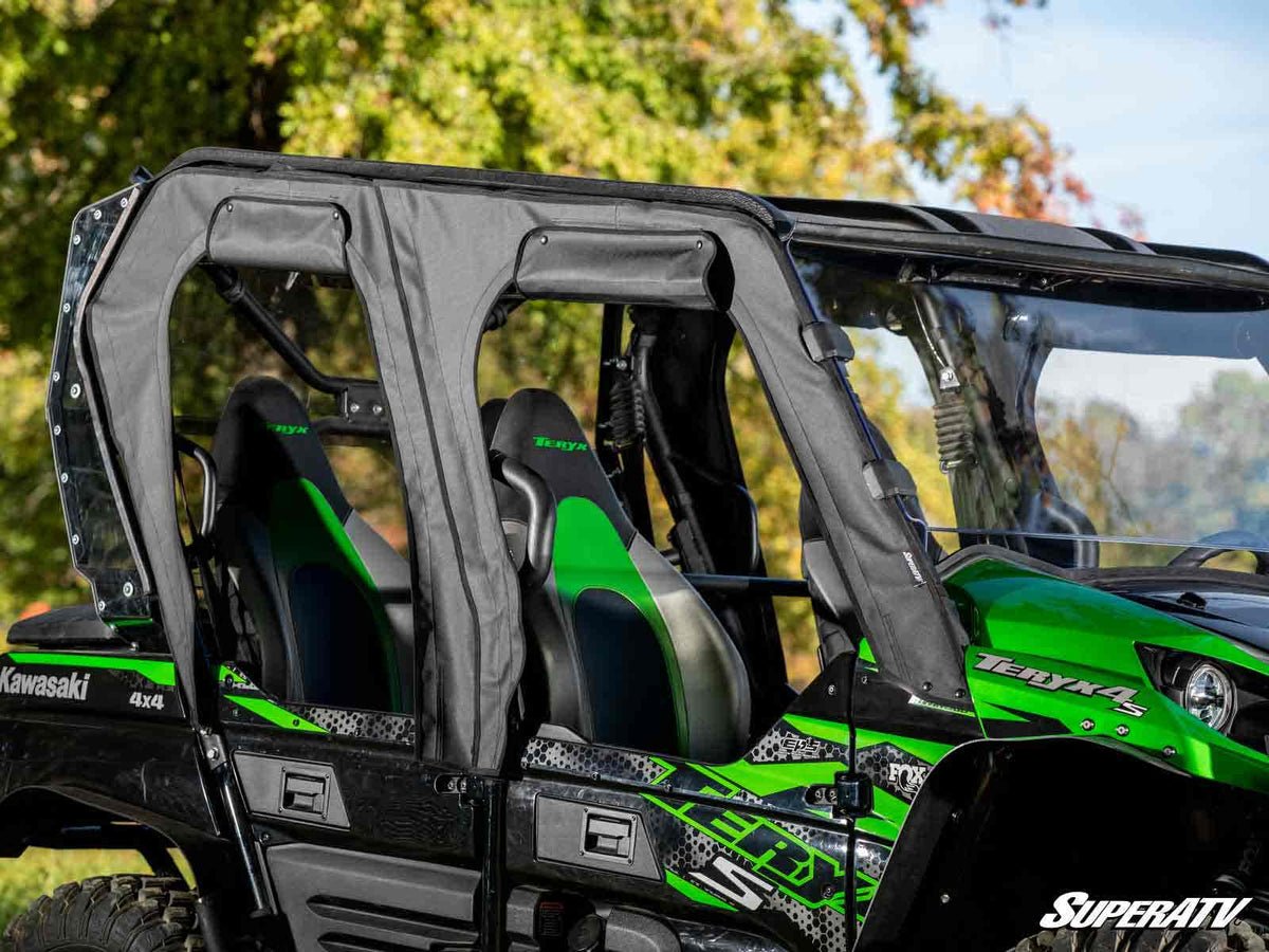 Photo of SuperATV Kawasaki Teryx 4 Primal Soft Cab Enclosure Upper Doors by SuperATV - Premium Cab Enclosures for UTVs / Side by Sides