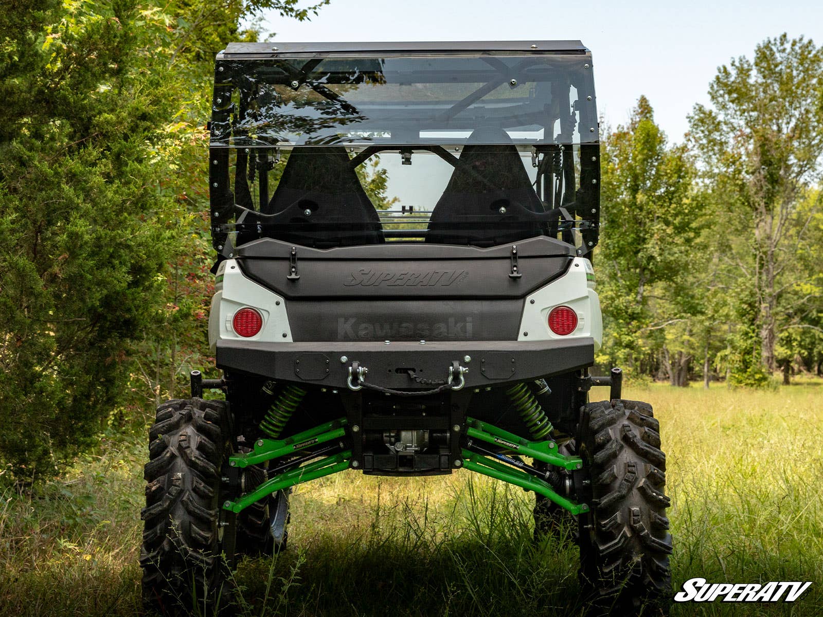 Photo of SuperATV Kawasaki Teryx 4 Rear Windshield by SuperATV - Premium Windshields for UTVs / Side by Sides