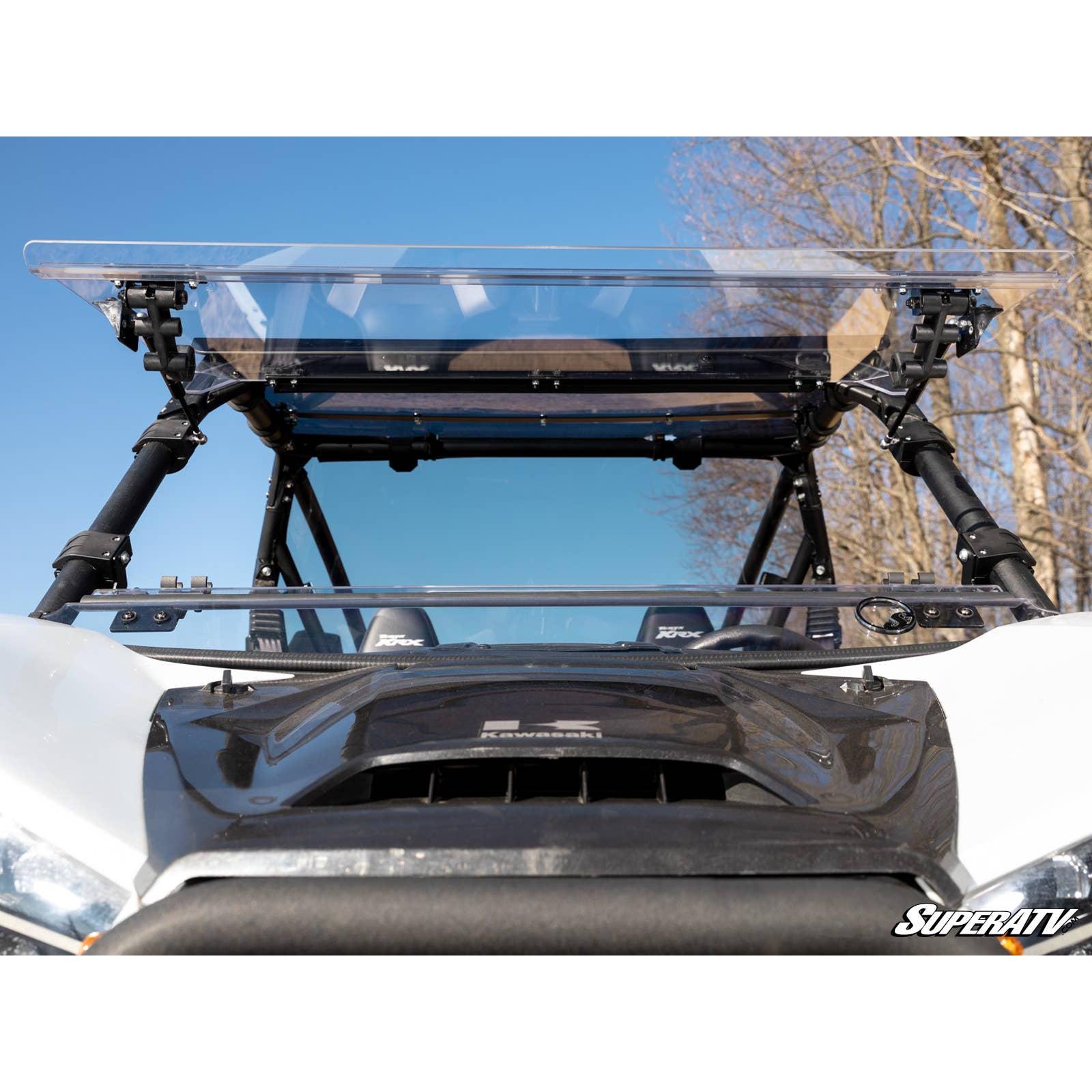 Photo of Kawasaki KRX Flip Windshield by SuperATV - Premium Windshields for UTVs / Side by Sides