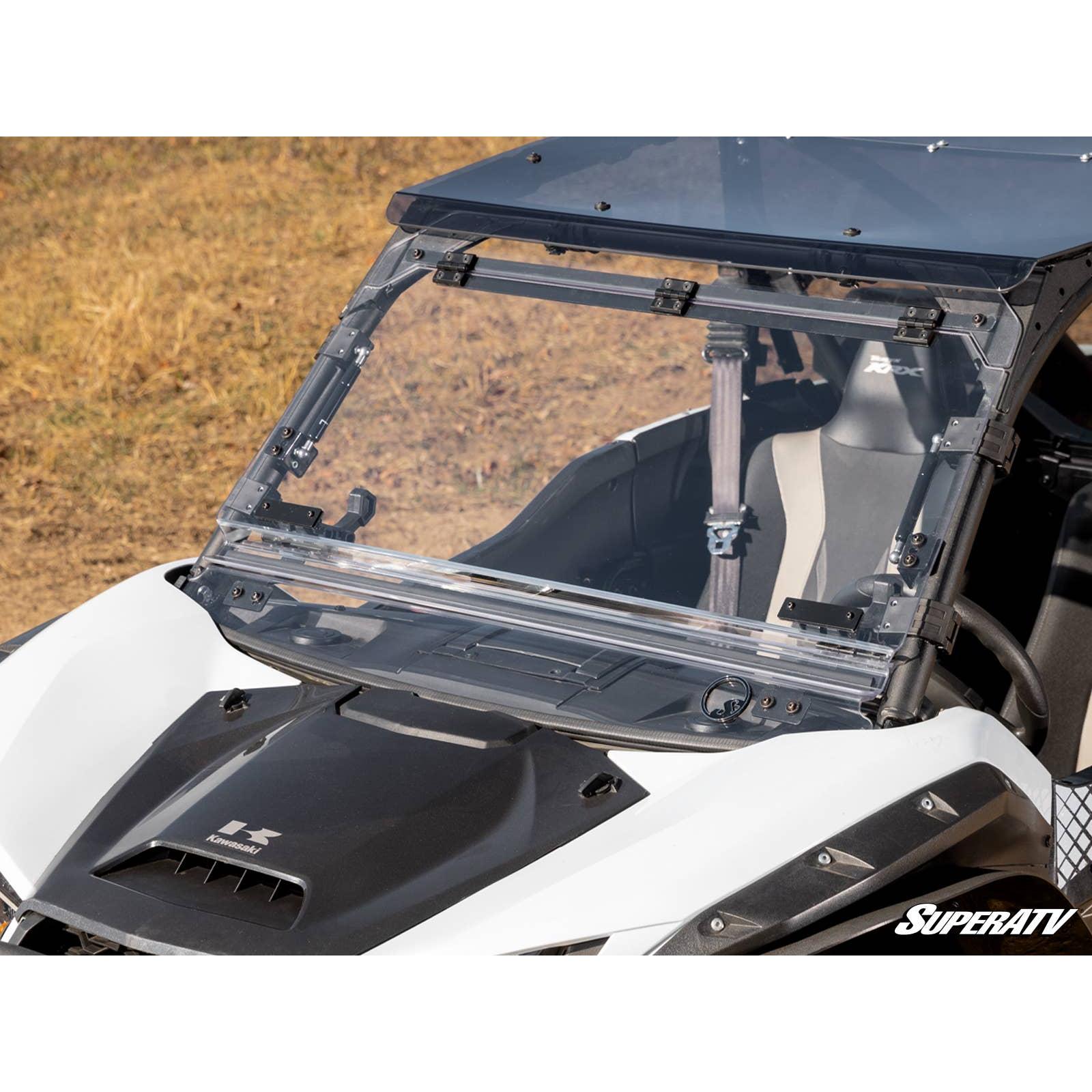 Photo of Kawasaki KRX Flip Windshield by SuperATV - Premium Windshields for UTVs / Side by Sides