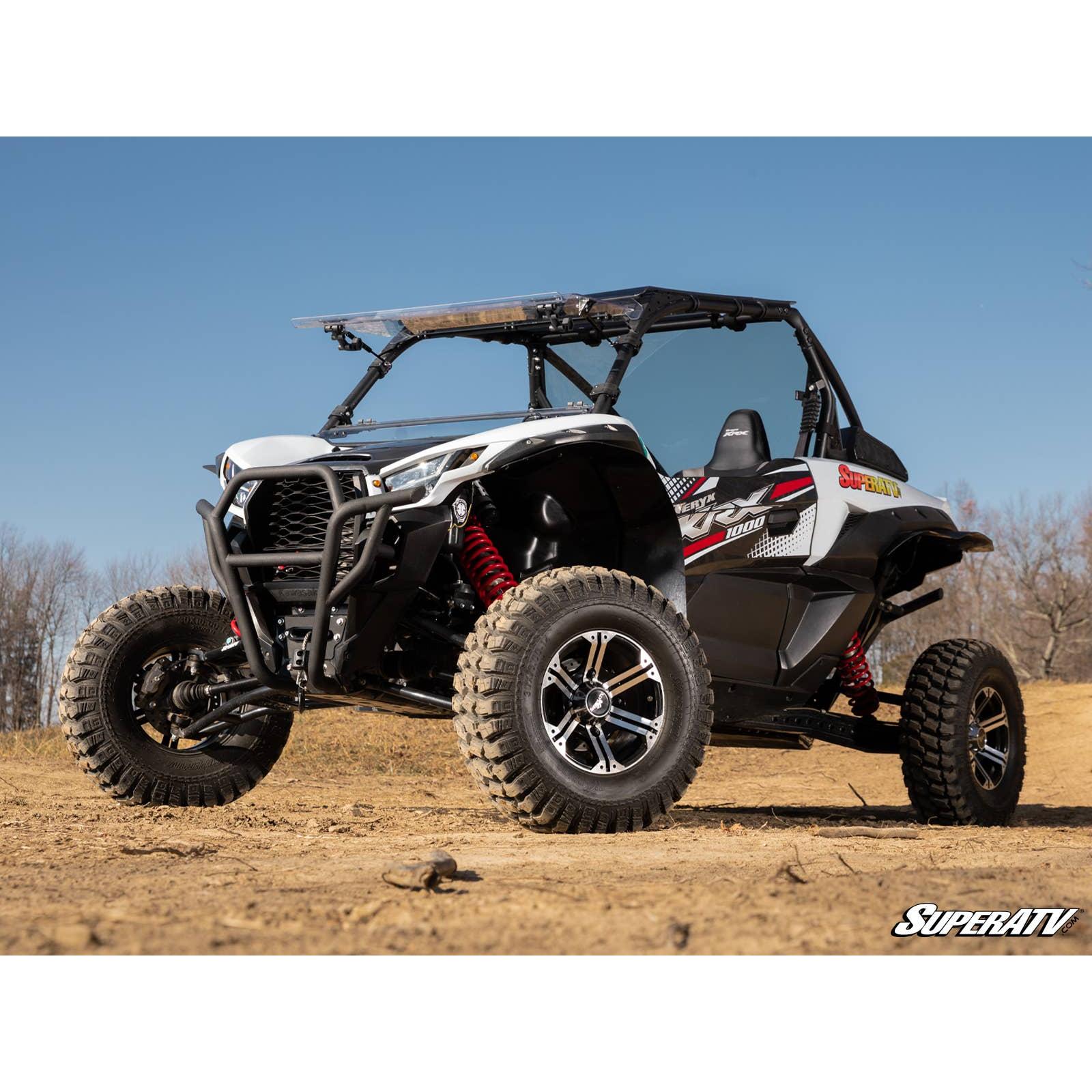 Photo of Kawasaki KRX Flip Windshield by SuperATV - Premium Windshields for UTVs / Side by Sides