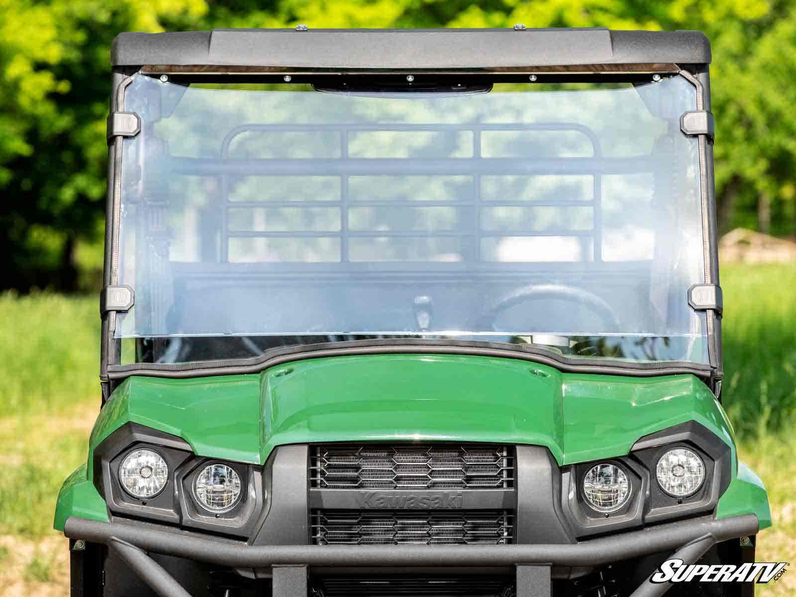 Photo of SuperATV Kawasaki Mule PRO-MX Scratch-Resistant Full Windshield by SuperATV - Premium Windshields for UTVs / Side by Sides