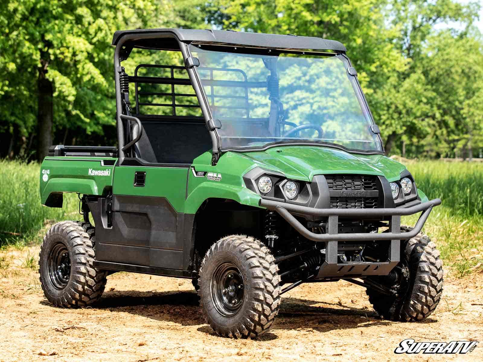 Photo of SuperATV Kawasaki Mule PRO-MX Scratch-Resistant Full Windshield by SuperATV - Premium Windshields for UTVs / Side by Sides