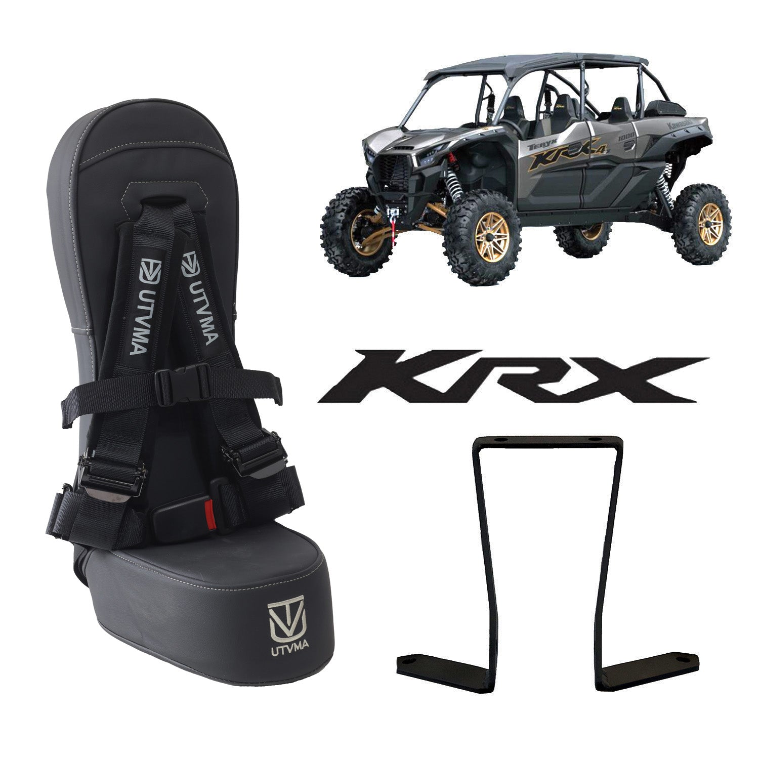 Photo of Kawasaki KRX 4 Rear Bump Seat (2023-2025) by UTV Mountain Accessories - Premium Bump Seat for UTVs / Side by Sides
