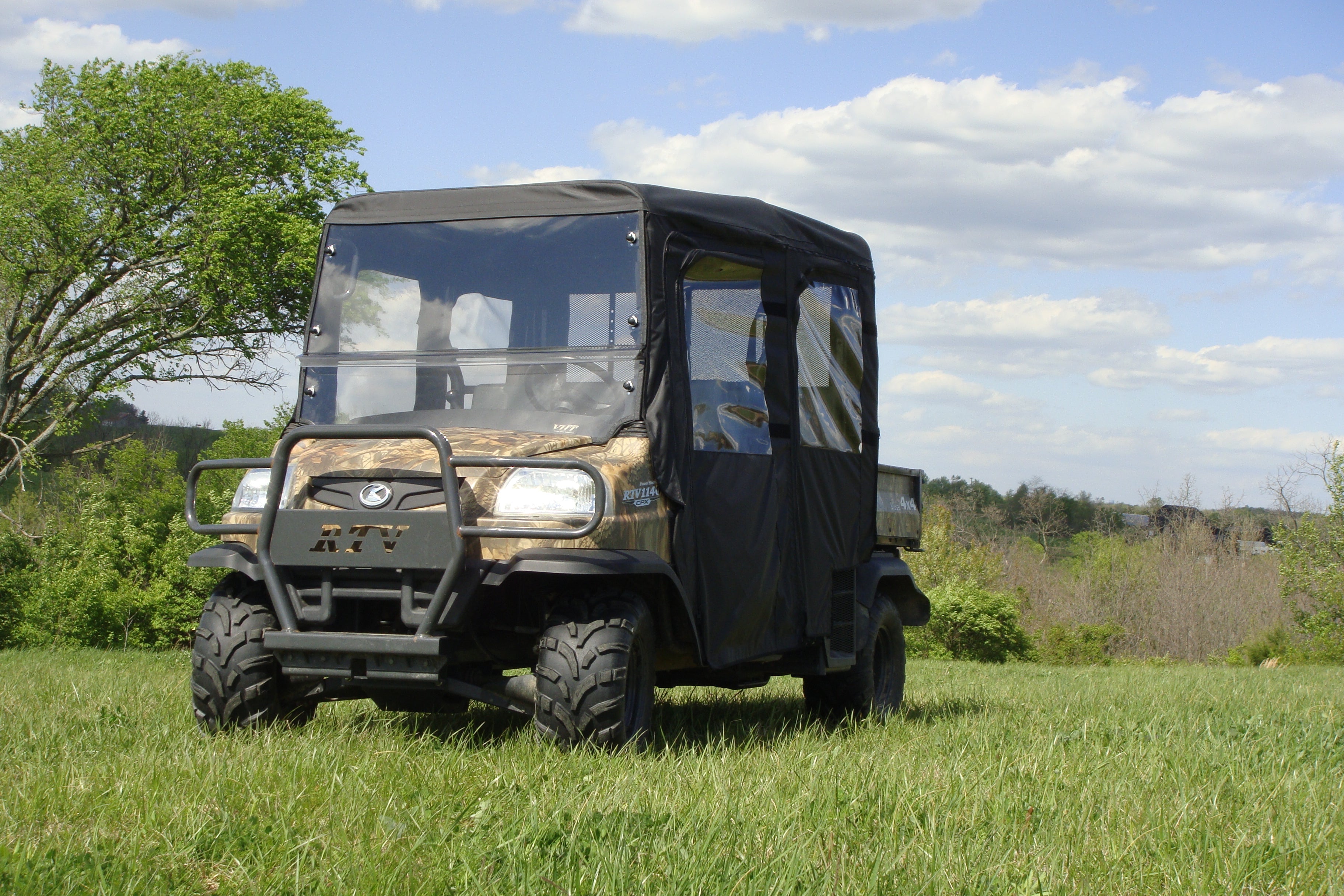 Photo of Kubota RTV 1140 - Full Cab Enclosure for Hard Windshield by 3 Star UTV - Premium Enclosures for UTVs / Side by Sides