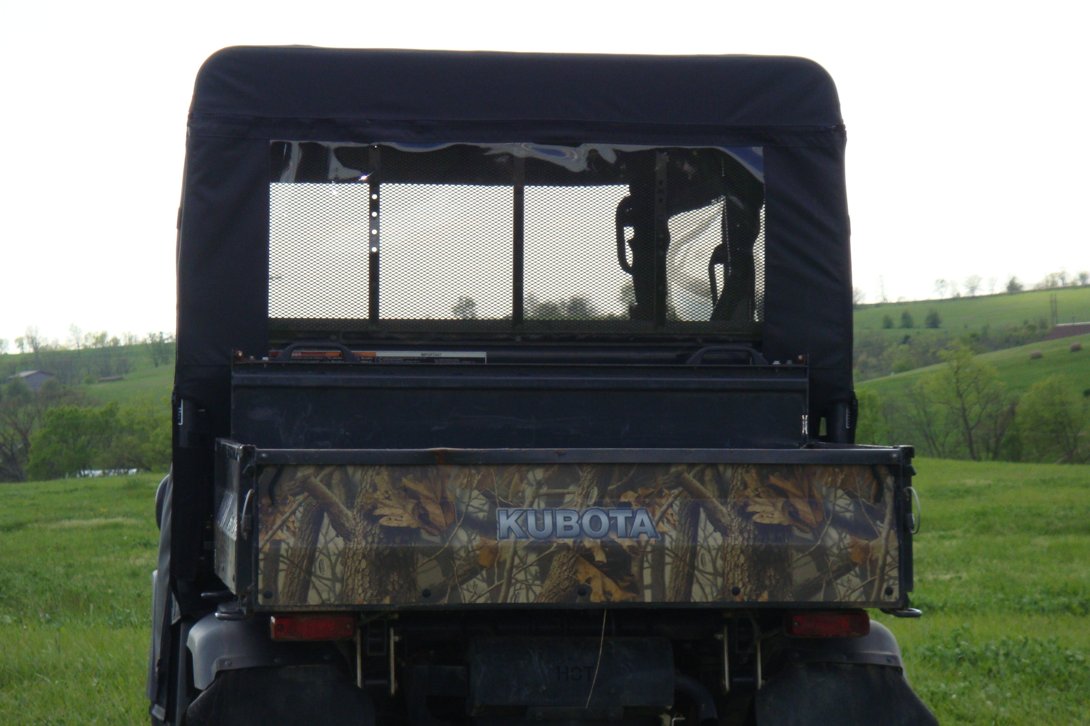 Photo of Kubota RTV 1140 - Soft Back Panel by 3 Star UTV - Premium Enclosures for UTVs / Side by Sides