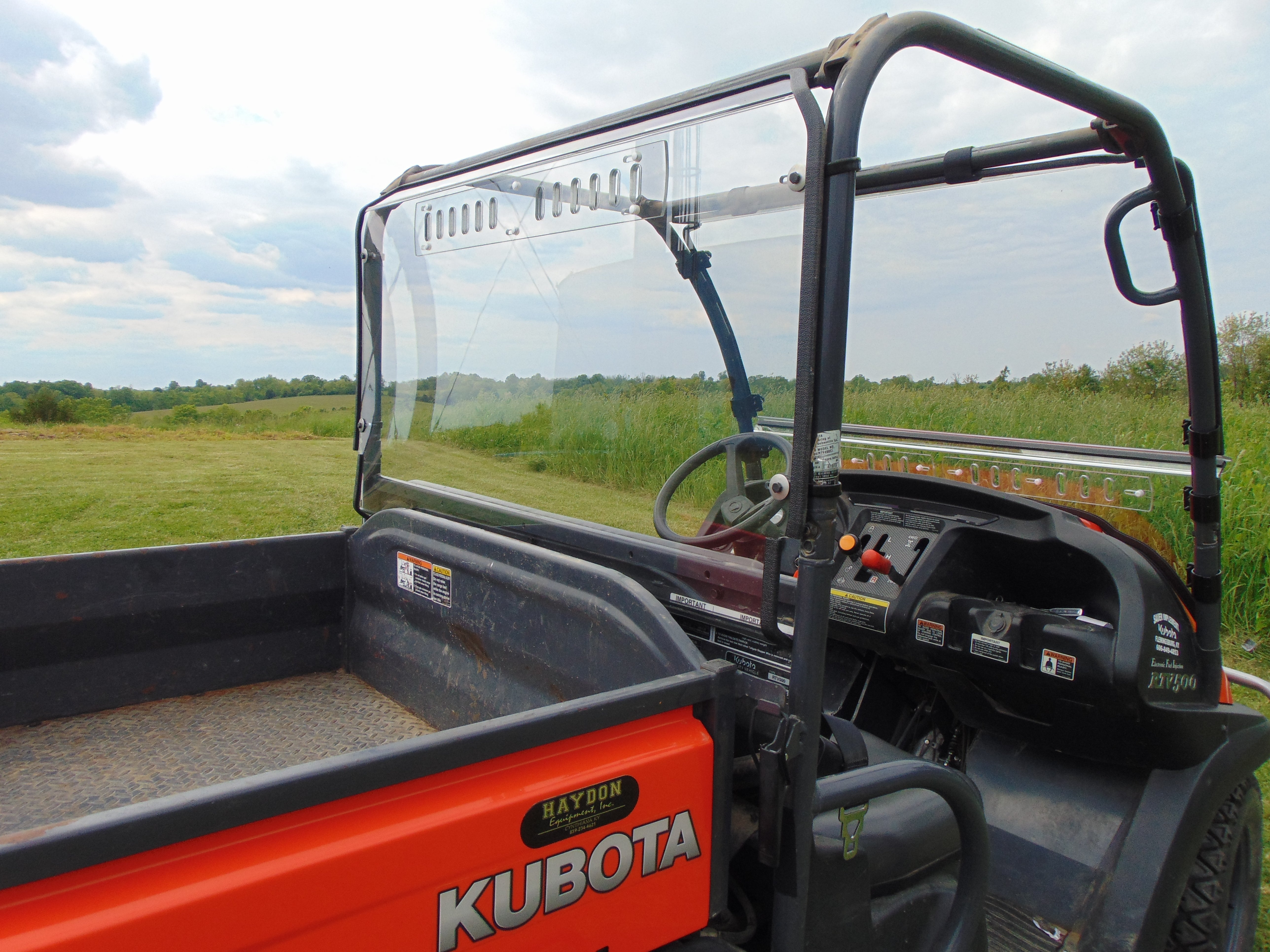 Photo of Kubota RTV 400/500/520 - 1 Pc Lexan Back Panel by 3 Star UTV - Premium Windshields for UTVs / Side by Sides