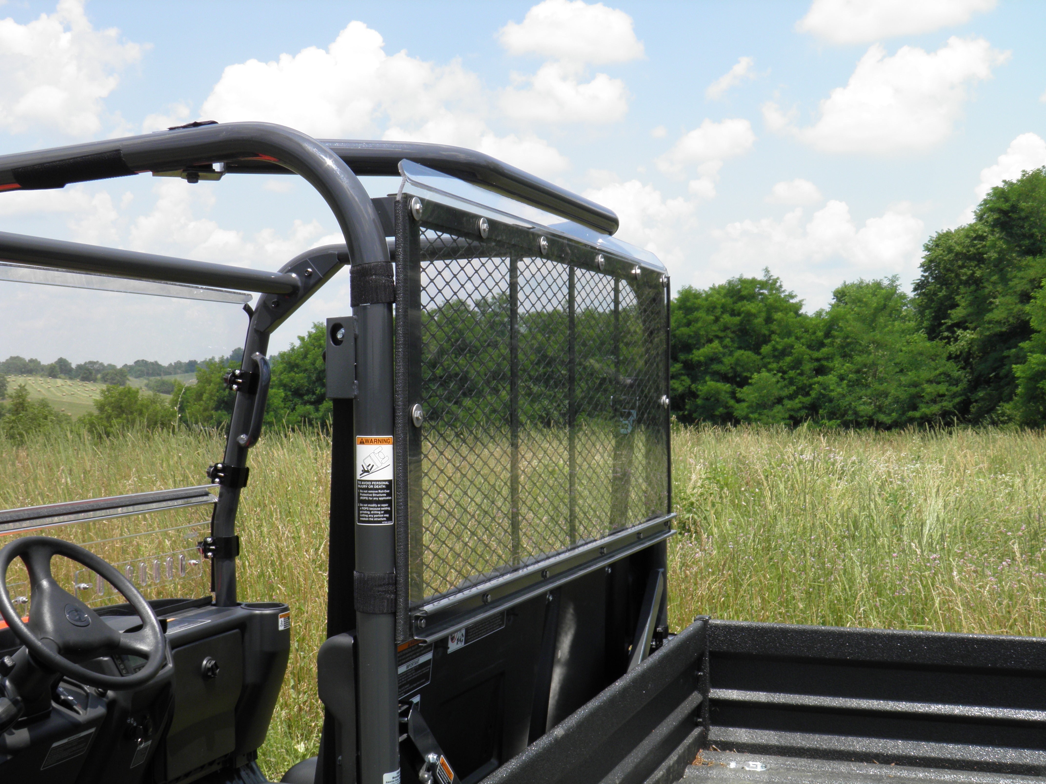 Photo of Kubota RTV 900/1120 - 1 Pc Lexan Back Panel by 3 Star UTV - Premium Windshields for UTVs / Side by Sides