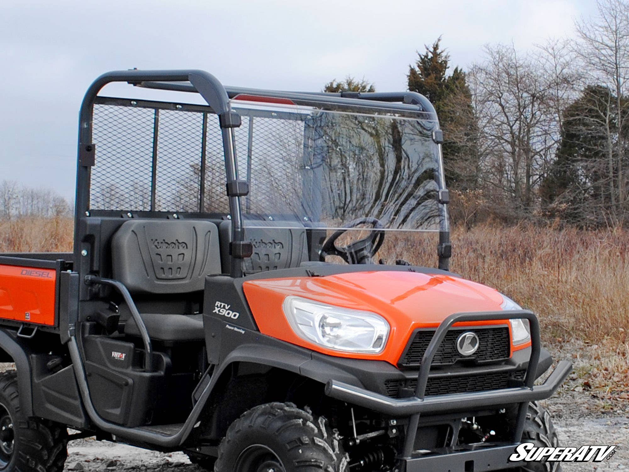 Photo of SuperATV Kubota RTV X-900 / X-1120D Scratch Resistant Full Windshield by SuperATV - Premium Windshields for UTVs / Side by Sides