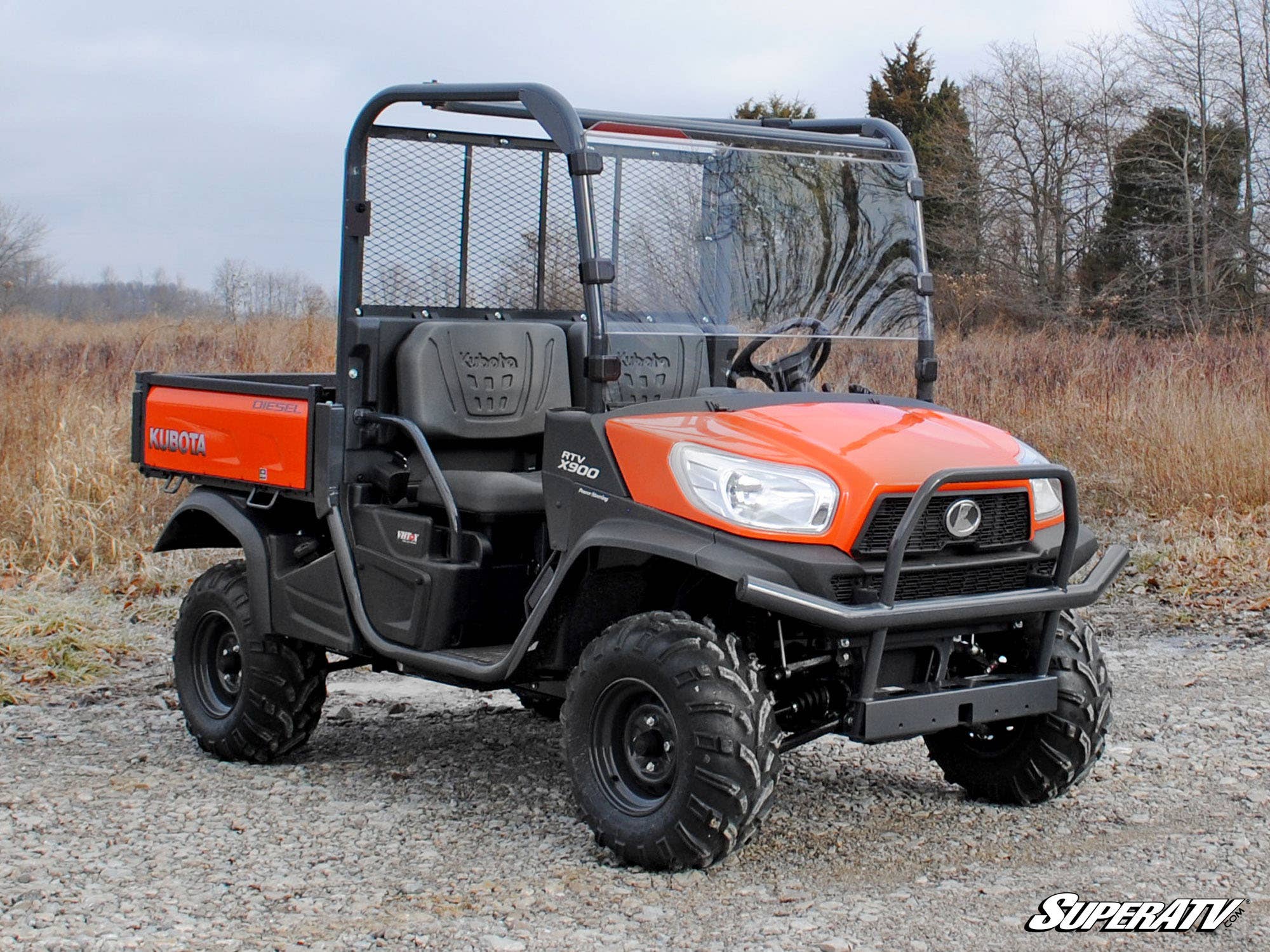 Photo of SuperATV Kubota RTV X-900 / X-1120D Scratch Resistant Full Windshield by SuperATV - Premium Windshields for UTVs / Side by Sides