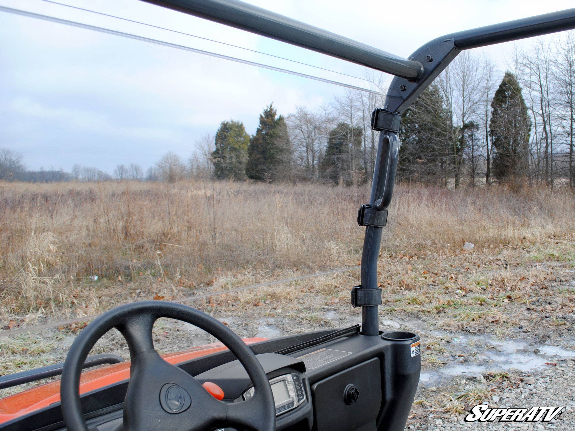 Photo of SuperATV Kubota RTV X-900 / X-1120D Scratch Resistant Full Windshield by SuperATV - Premium Windshields for UTVs / Side by Sides