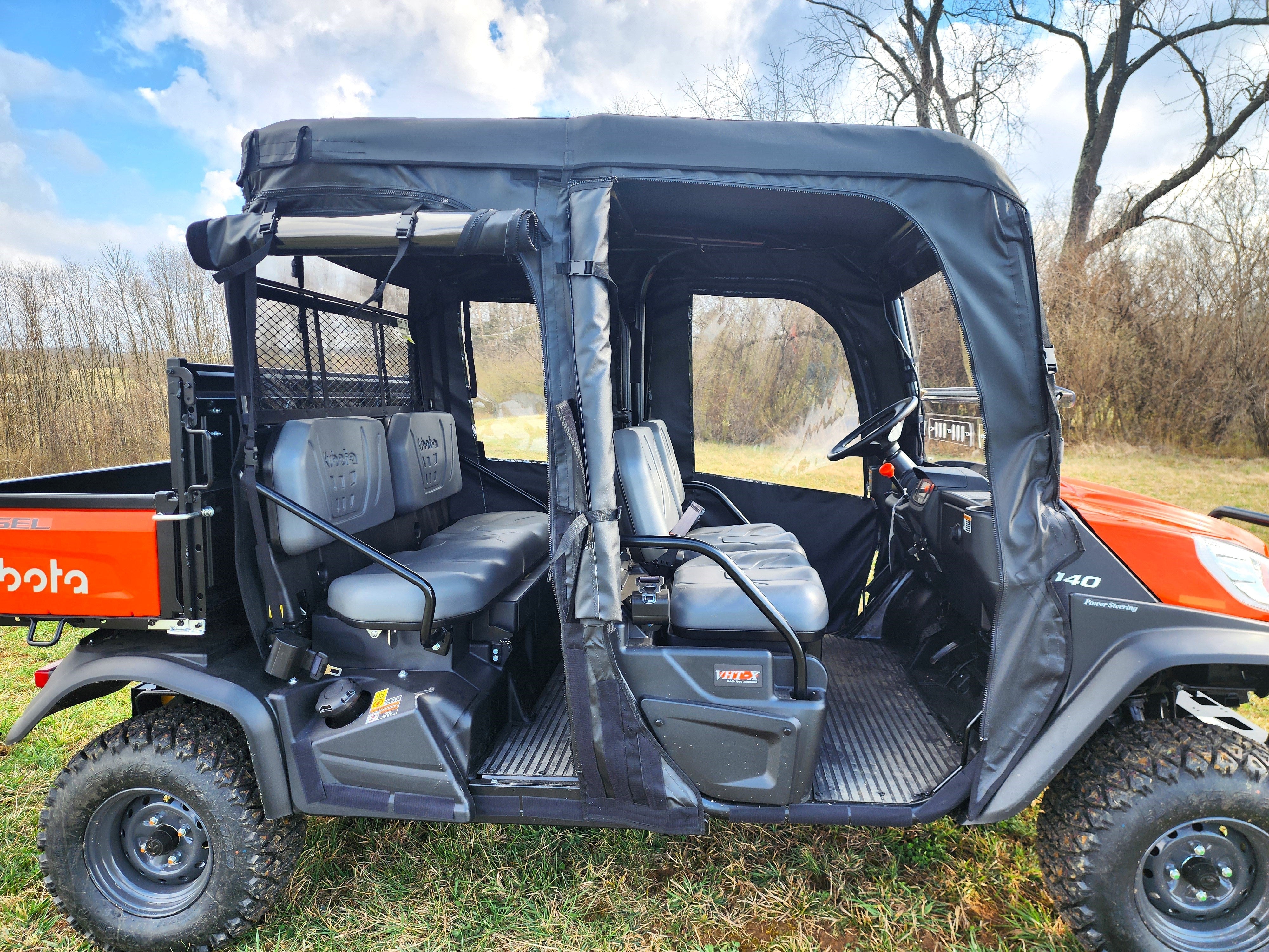 Photo of Kubota RTV X1140 - Full Cab Enclosure for Hard Windshield by 3 Star UTV - Premium Enclosures for UTVs / Side by Sides