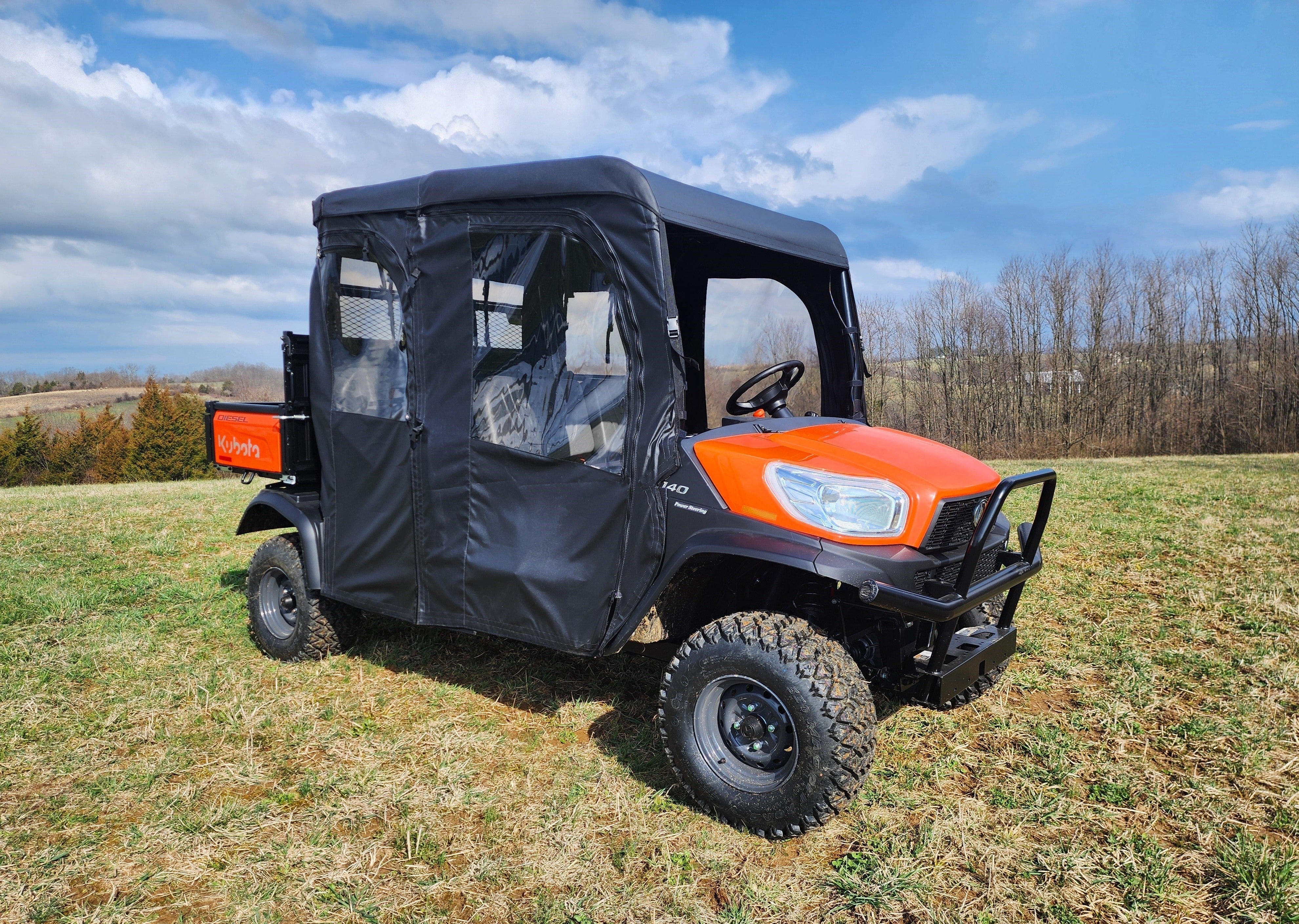 Photo of Kubota RTV X1140 - Full Cab Enclosure for Hard Windshield by 3 Star UTV - Premium Enclosures for UTVs / Side by Sides