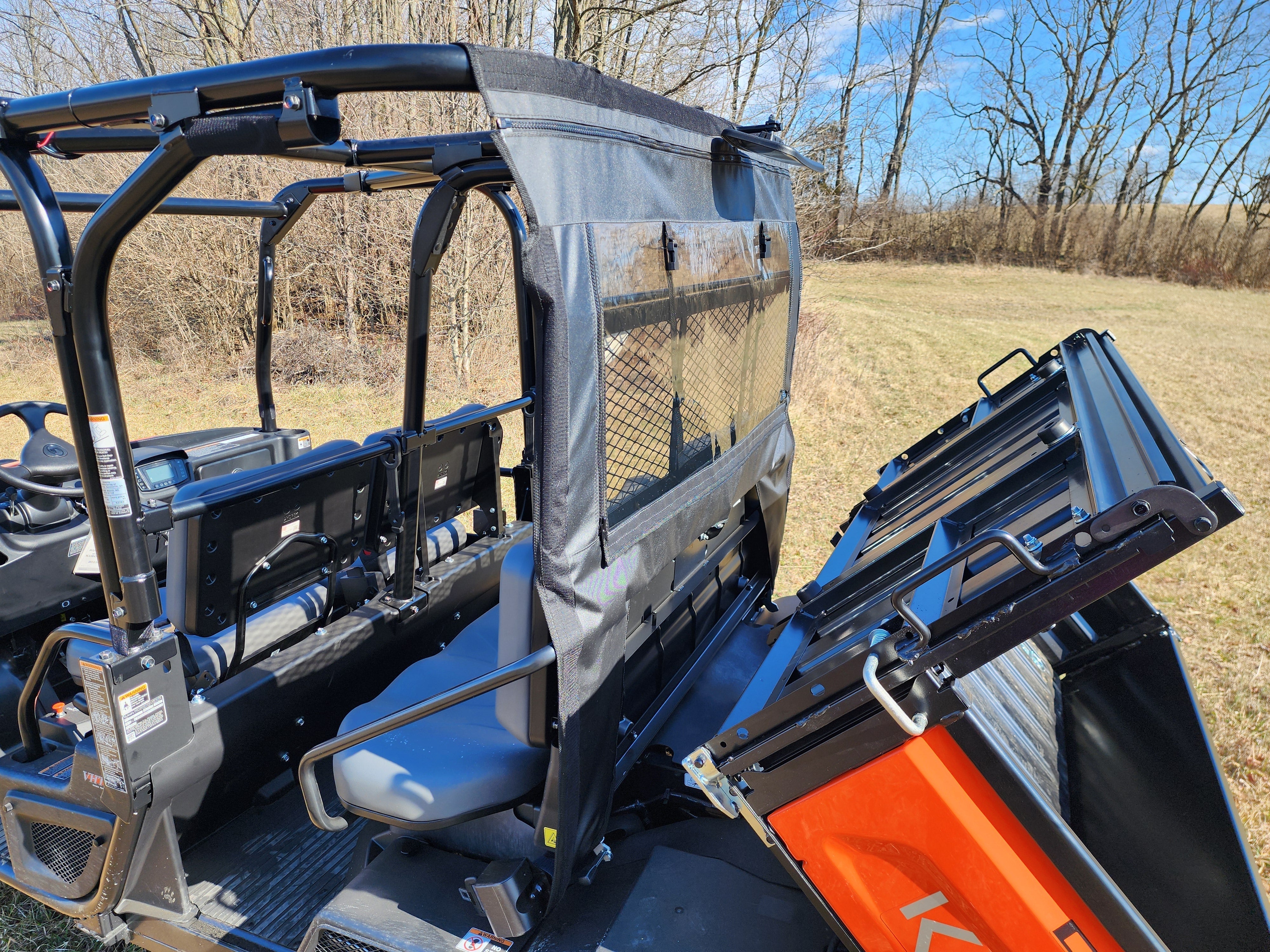 Photo of Kubota RTV X1140 - Soft Back Panel by 3 Star UTV - Premium Enclosures for UTVs / Side by Sides