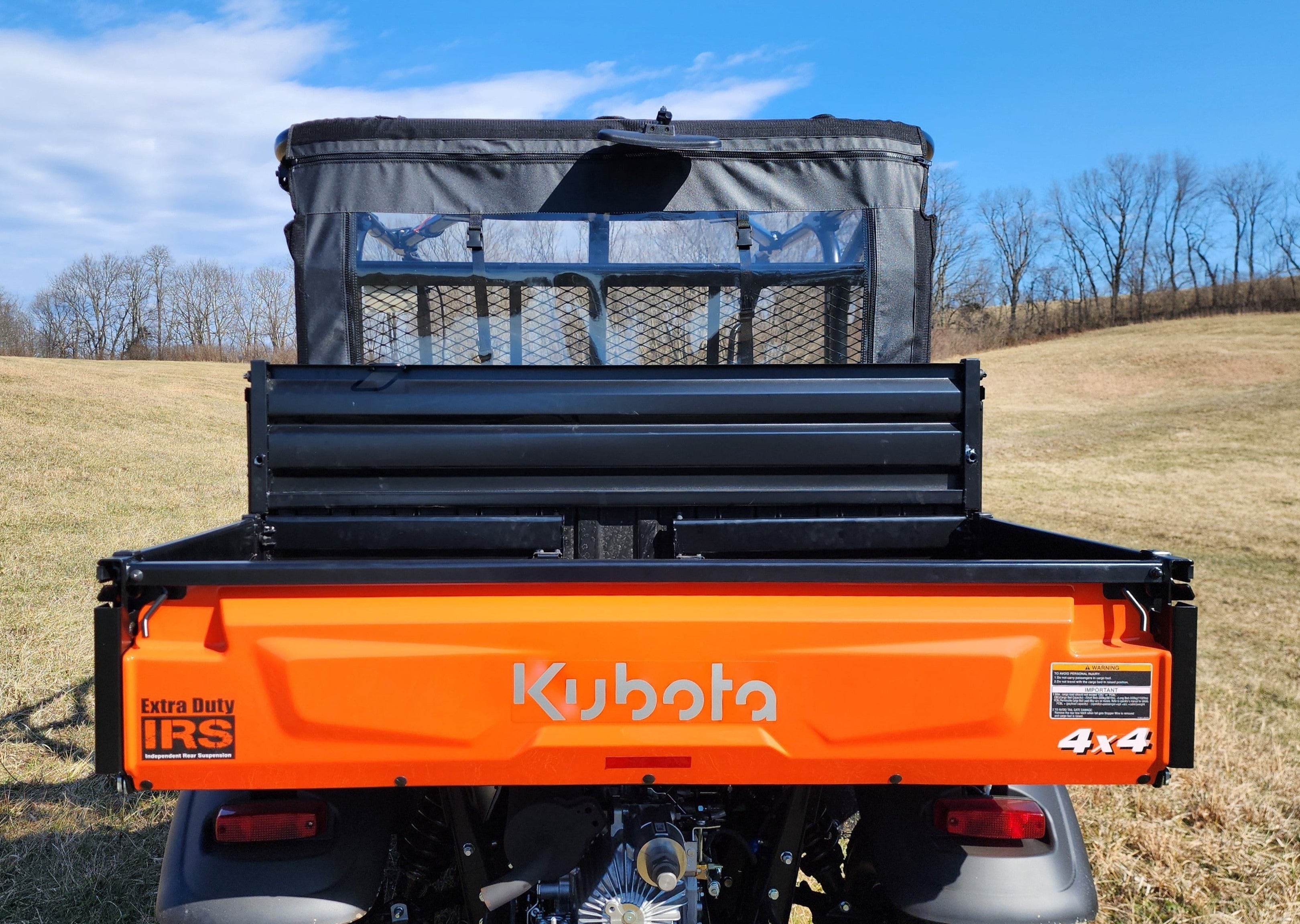 Photo of Kubota RTV X1140 - Soft Back Panel by 3 Star UTV - Premium Enclosures for UTVs / Side by Sides
