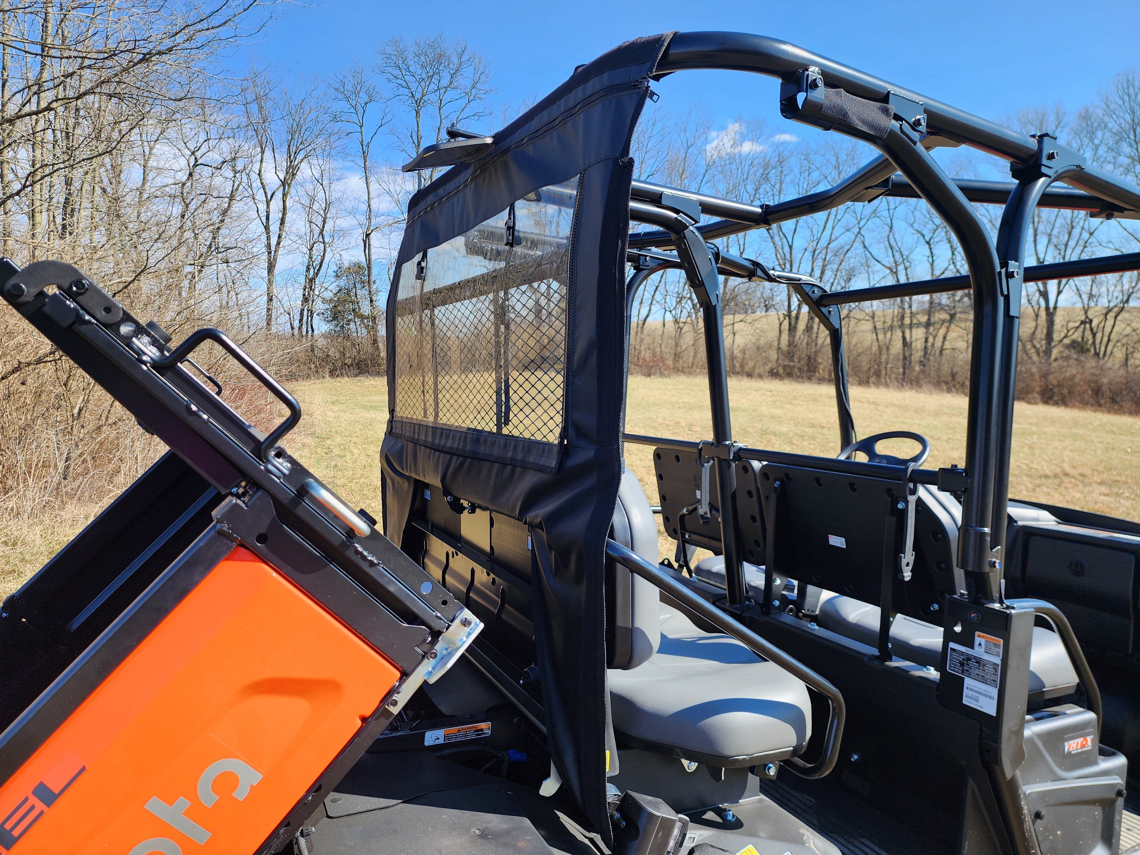 Photo of Kubota RTV X1140 - Soft Back Panel by 3 Star UTV - Premium Enclosures for UTVs / Side by Sides