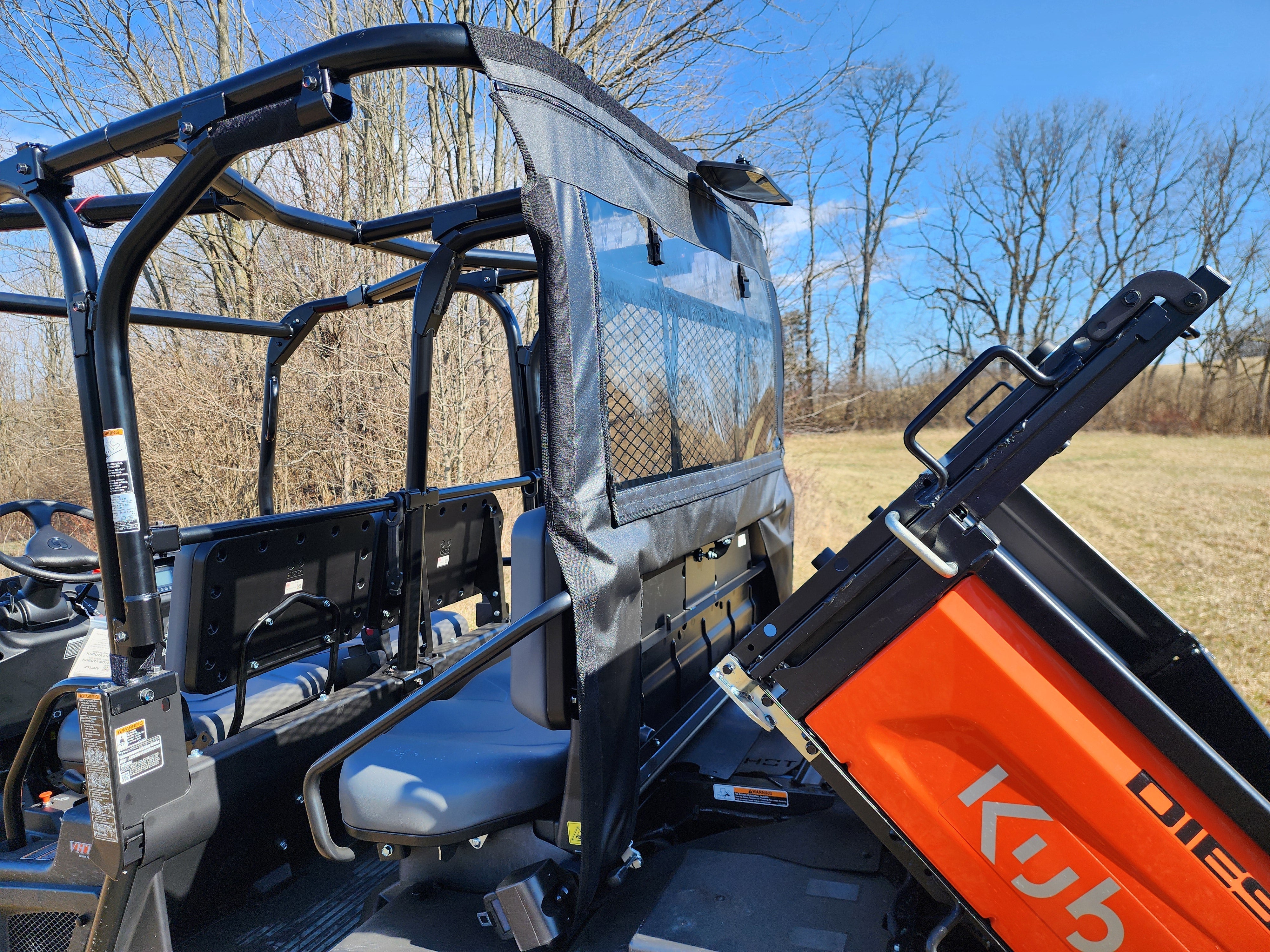 Photo of Kubota RTV X1140 - Soft Back Panel by 3 Star UTV - Premium Enclosures for UTVs / Side by Sides