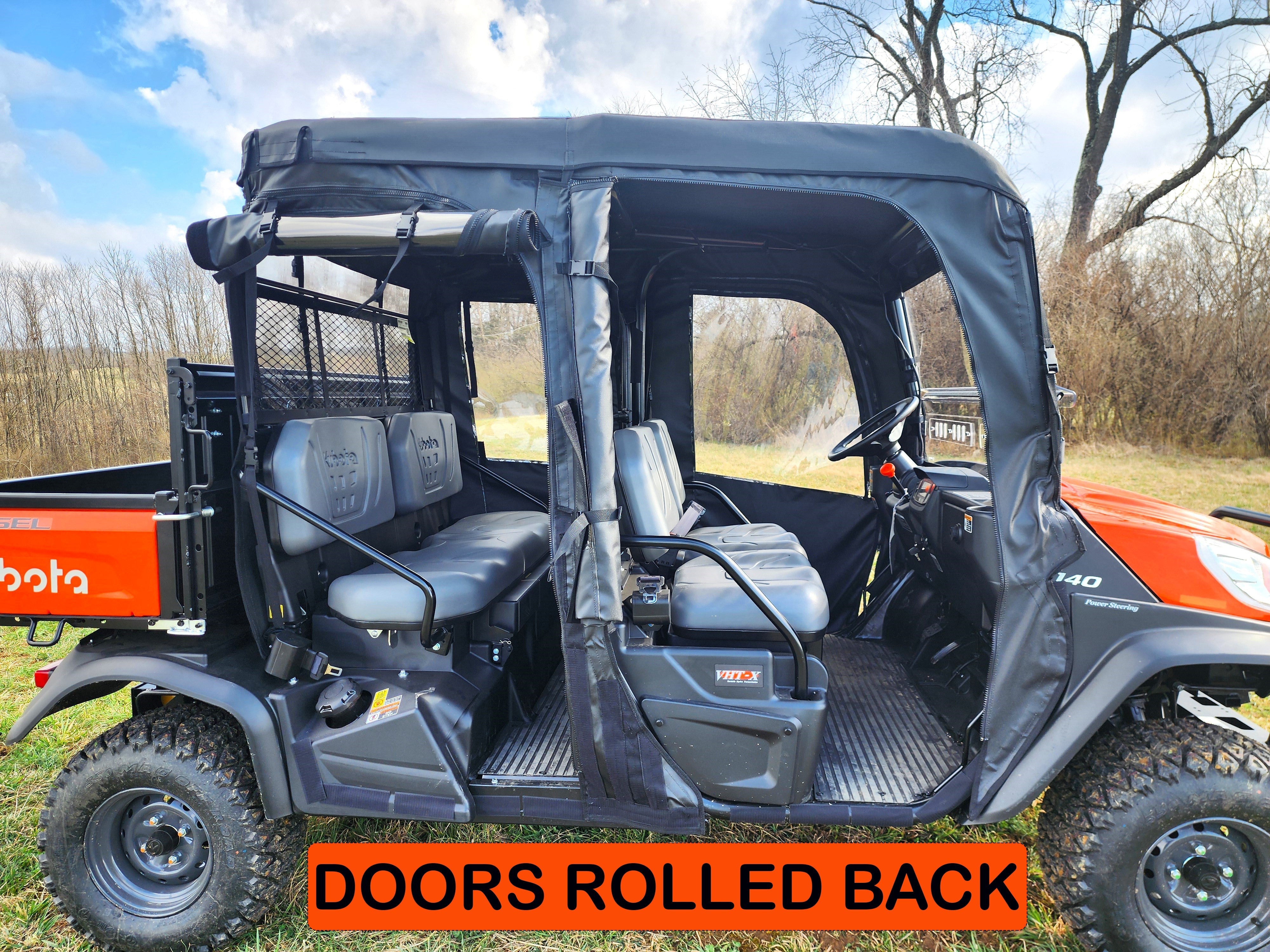 Photo of Kubota RTV X1140 - Soft Doors by 3 Star UTV - Premium Enclosures for UTVs / Side by Sides