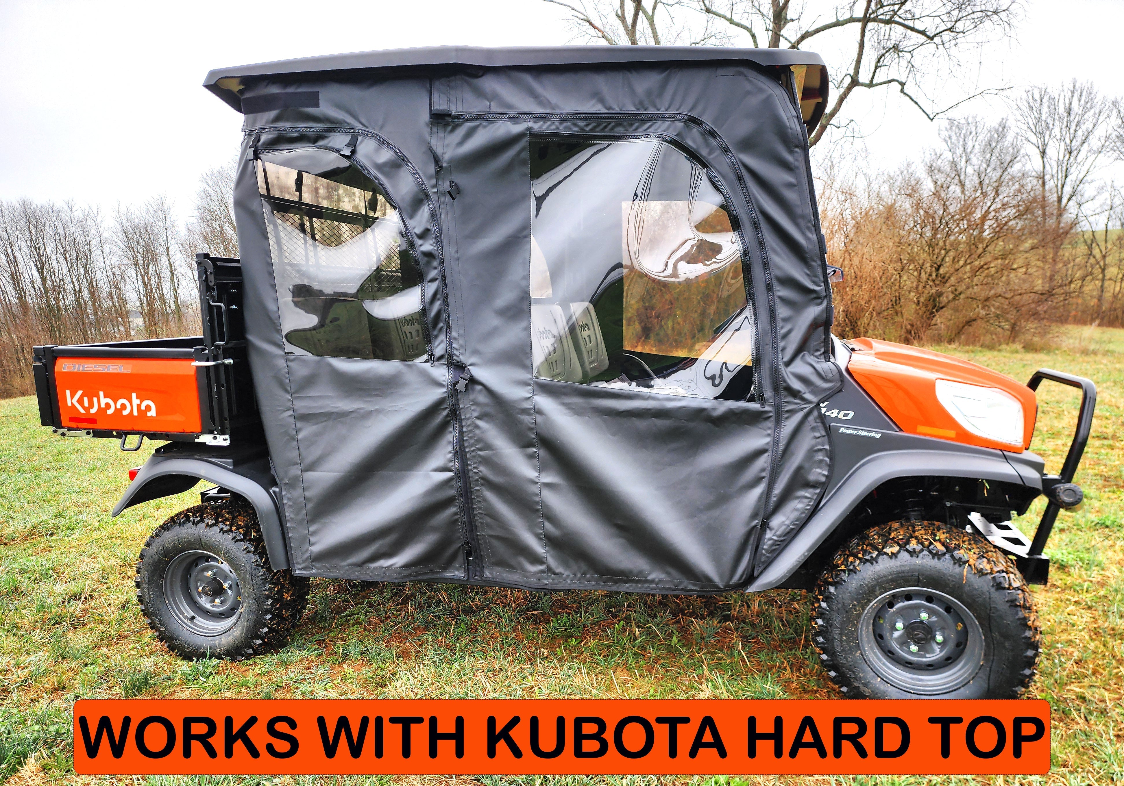 Photo of Kubota RTV X1140 - Soft Doors by 3 Star UTV - Premium Enclosures for UTVs / Side by Sides