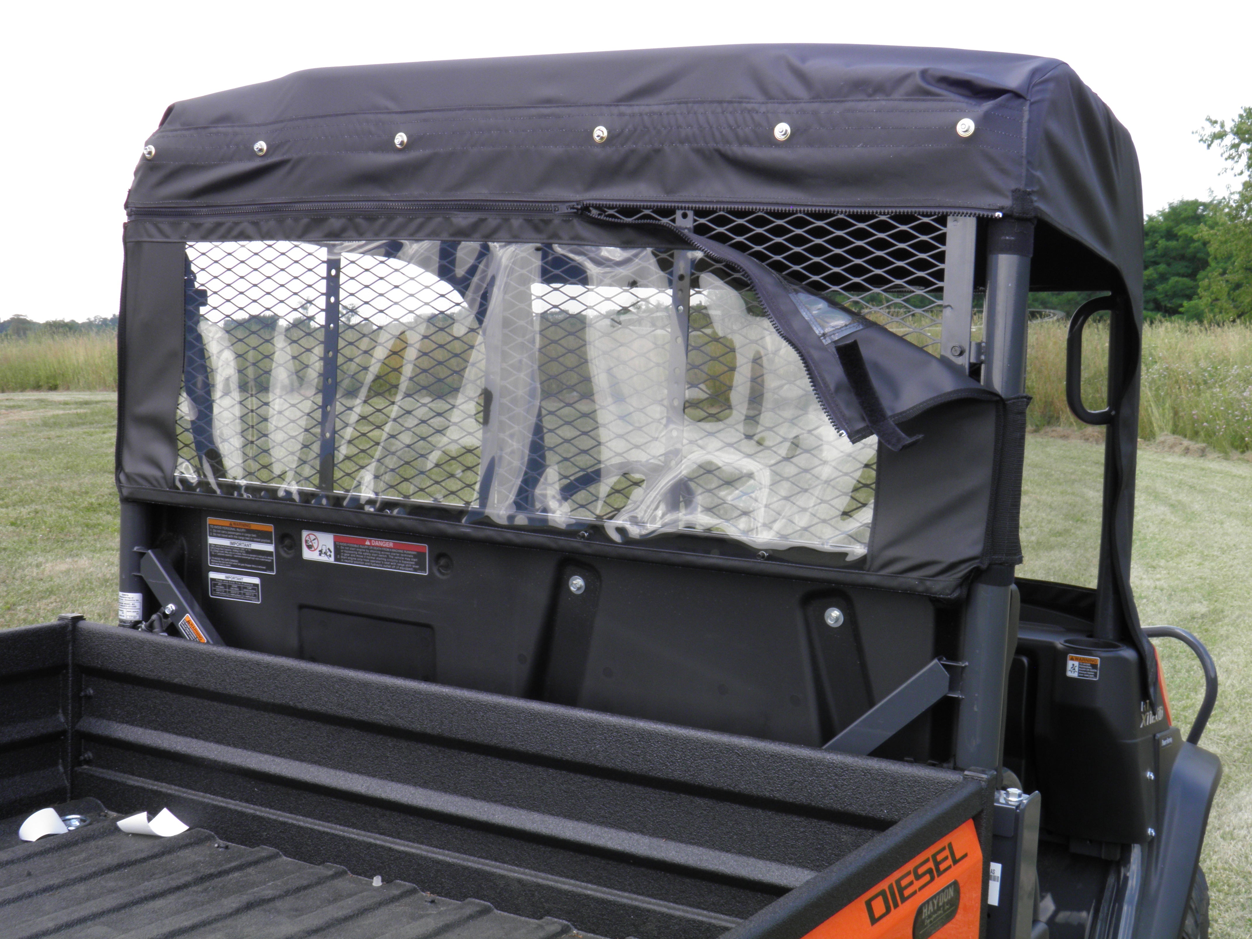 Photo of Kubota RTV X900/X1120 - Soft Back Panel by 3 Star UTV - Premium Enclosures for UTVs / Side by Sides
