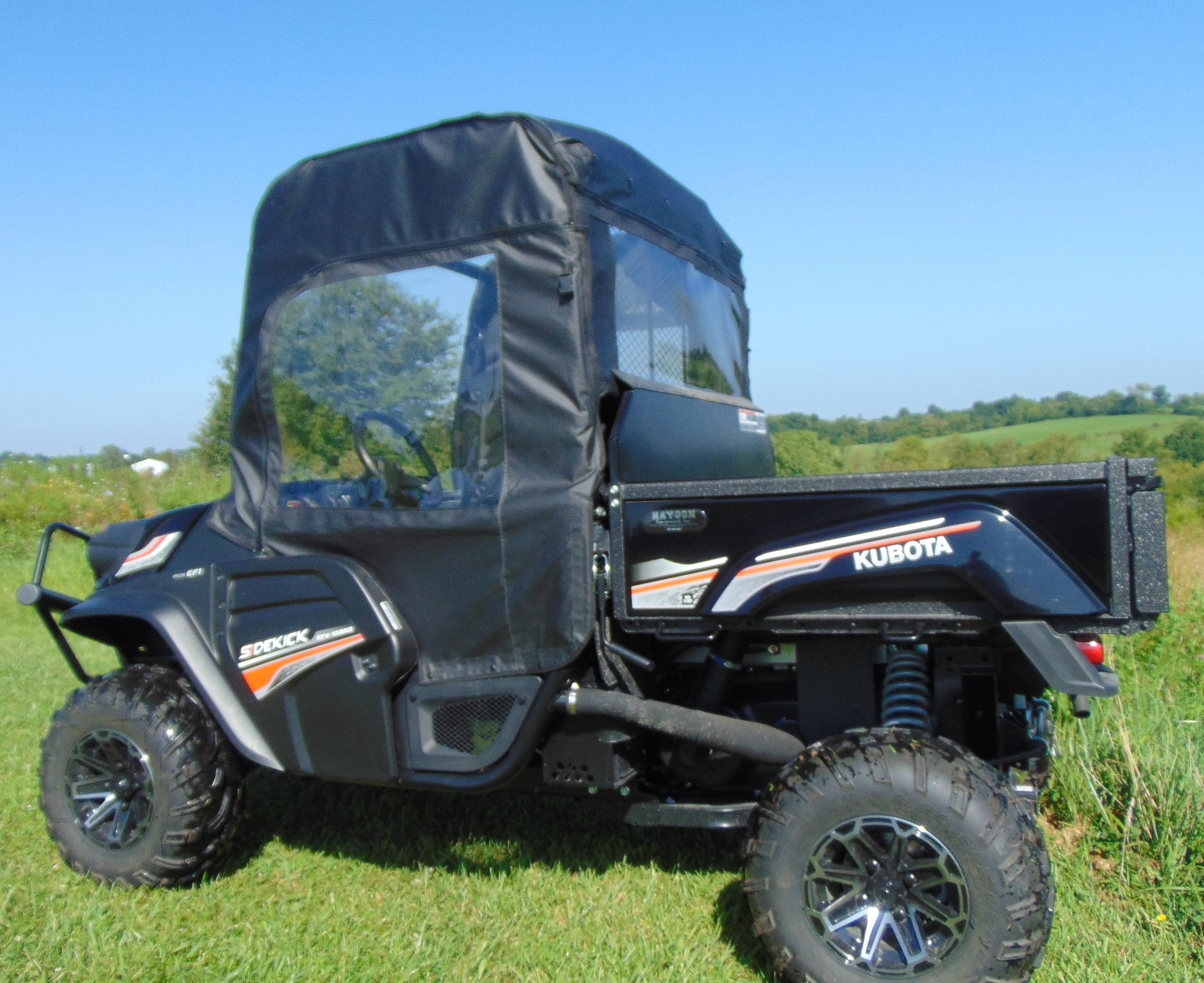Photo of Kubota RTV XG850 (Sidekick) - Door/Rear Window Combo (Half Doors) by 3 Star UTV - Premium Enclosures for UTVs / Side by Sides