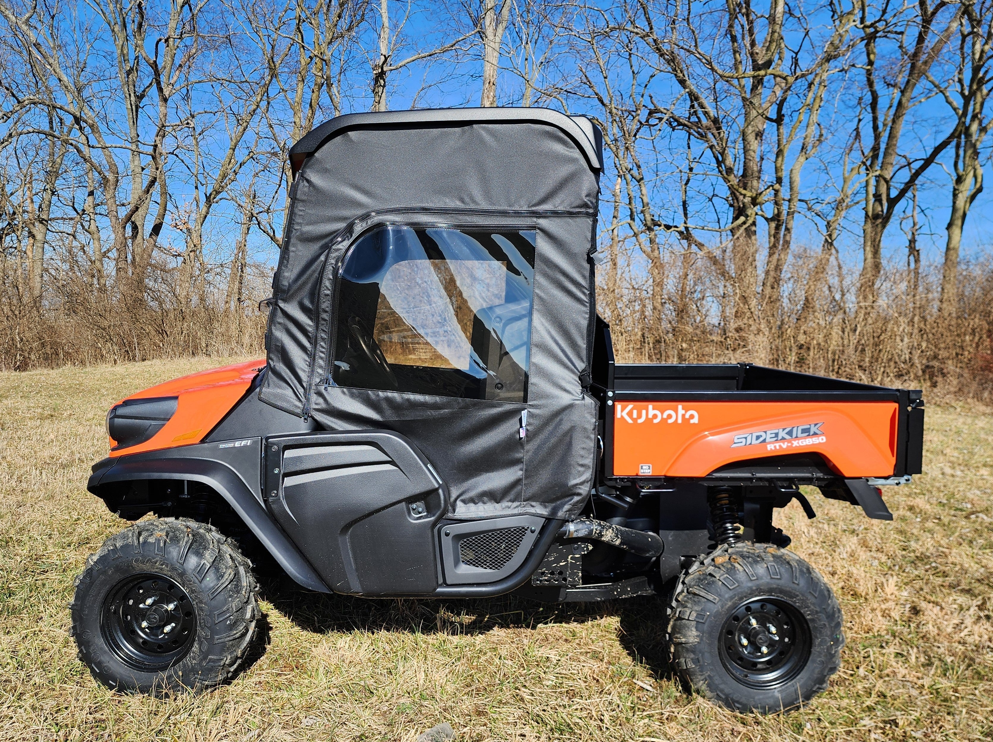 Photo of Kubota RTV XG850 (Sidekick) - Door/Rear Window Combo (Half Doors) by 3 Star UTV - Premium Enclosures for UTVs / Side by Sides