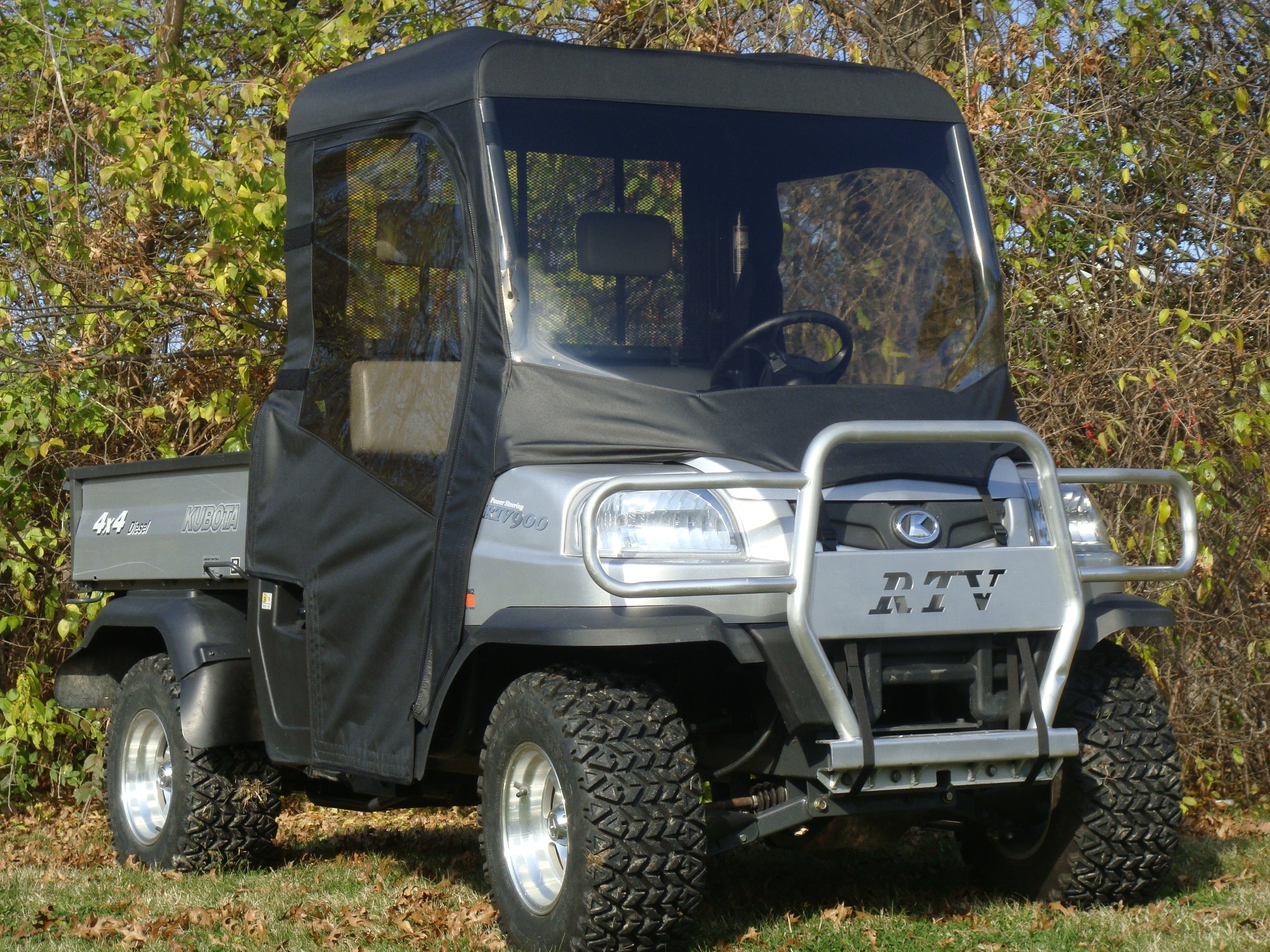 Photo of Kubota RTV XG850 (Sidekick) - Full Cab Enclosure with Vinyl Windshield (Full Doors) by 3 Star UTV - Premium Enclosures for UTVs / Side by Sides