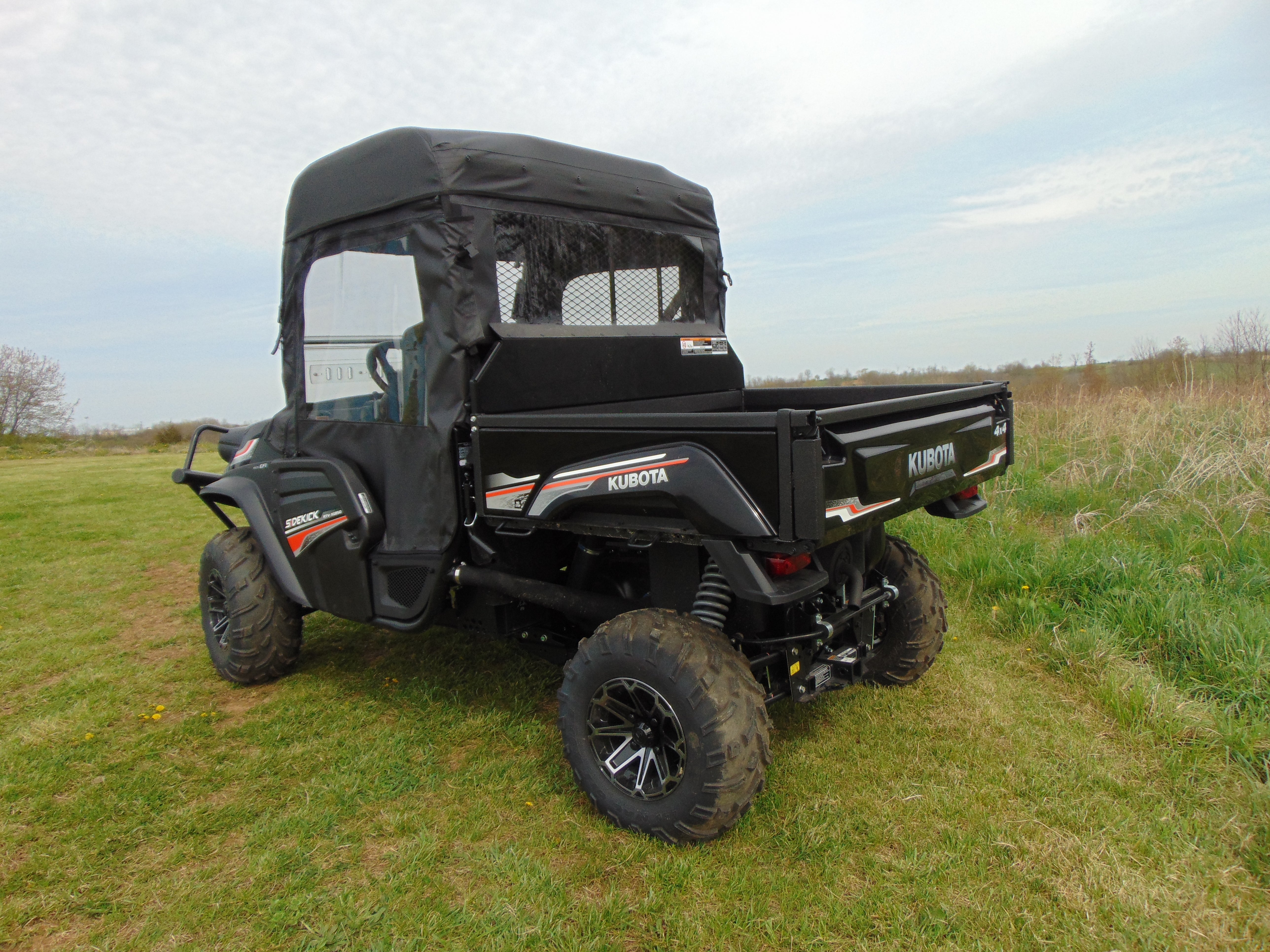 Photo of Kubota RTV XG850 (Sidekick) - Full Cab Enclosure for Hard Windshield (Half Doors) by 3 Star UTV - Premium Enclosures for UTVs / Side by Sides