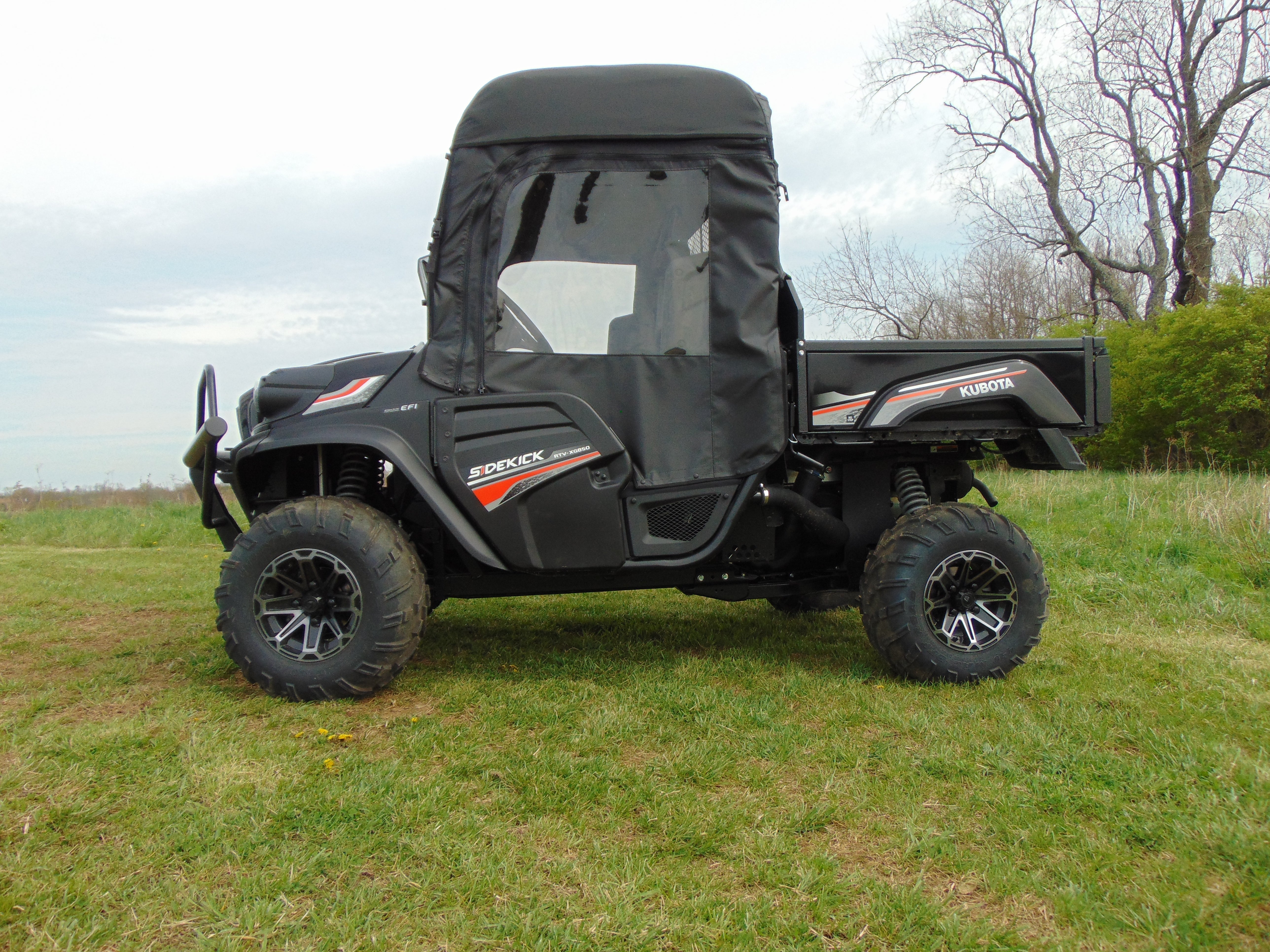 Photo of Kubota RTV XG850 (Sidekick) - Full Cab Enclosure for Hard Windshield (Half Doors) by 3 Star UTV - Premium Enclosures for UTVs / Side by Sides